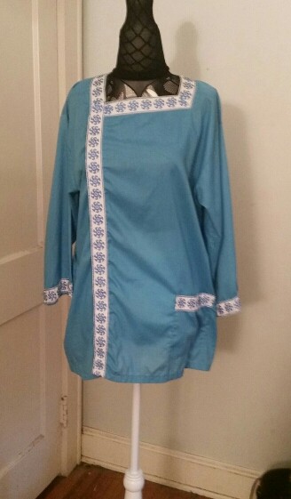 Vintage Diplomat Brand Ladies Nightwear Tunic Sky Blue Women’s Medium