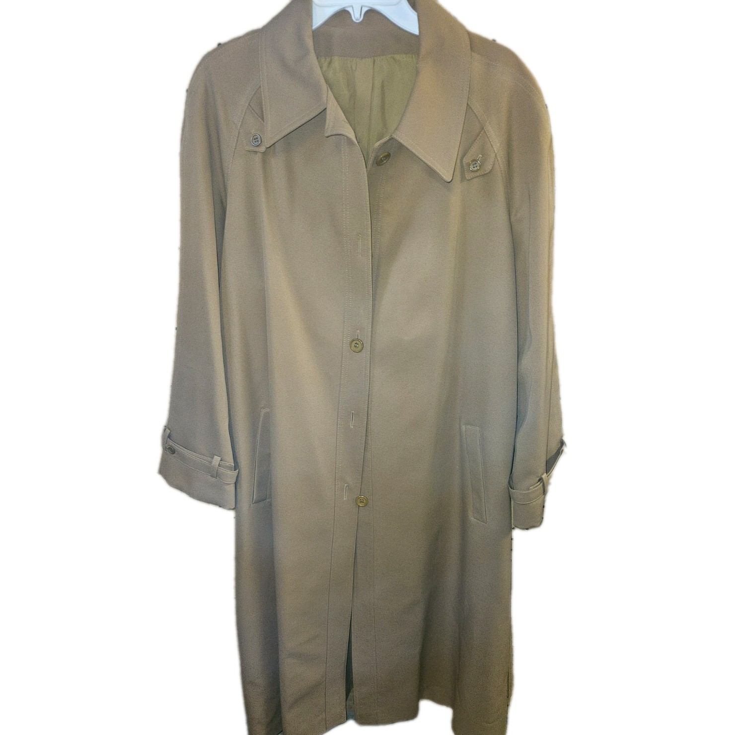VTG 70s Outerbanks by Jerold Ta Trench Coat Belted Full Length Rain Mac Women XL