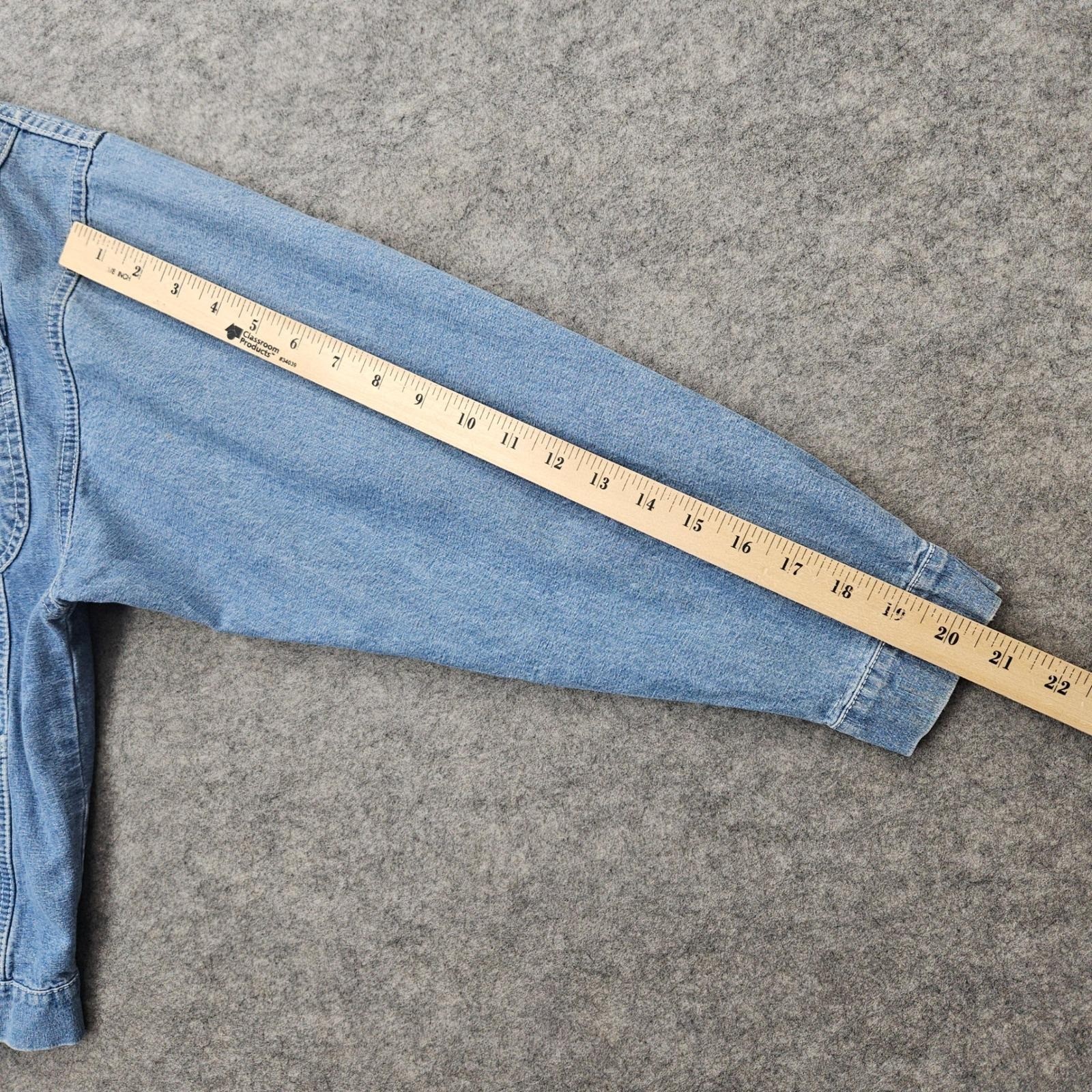 Sergio Valente Women’s Blue Denim Jacket Size M 100% Cotton Zip Up Vintage 80s