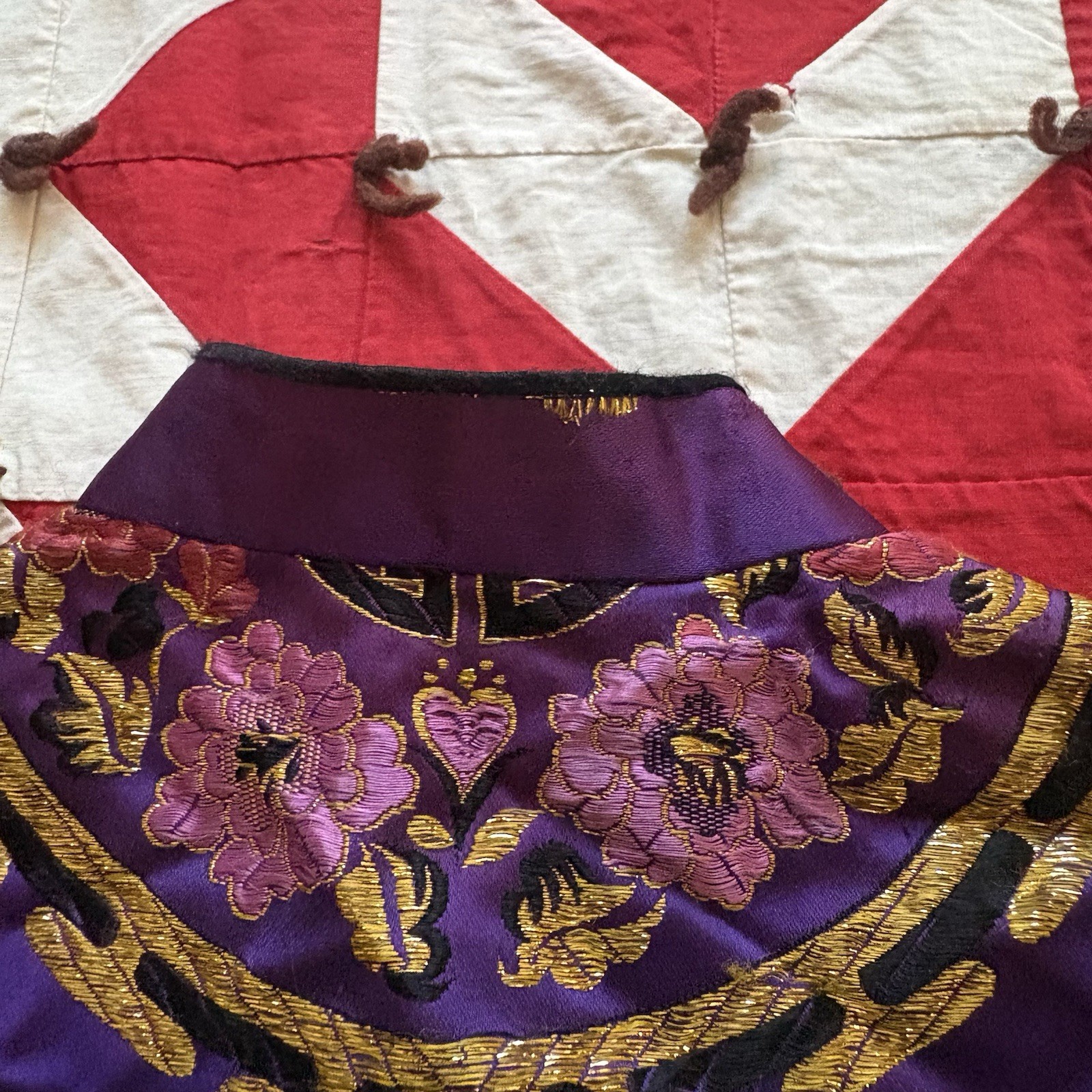 Vintage Purple Souvenir Pajama Top Women’s As Is Worn Flaws READ