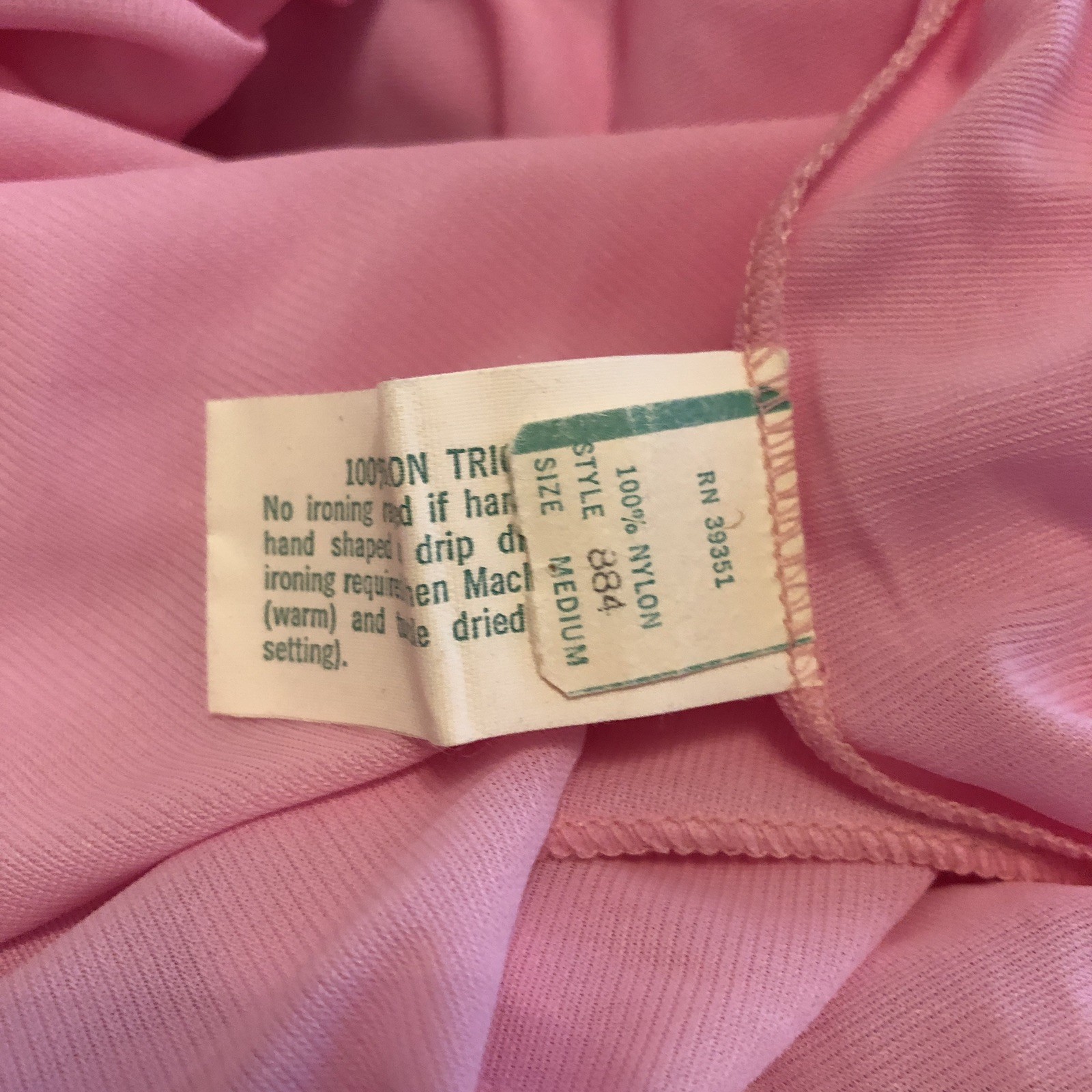 Vtg 60s Jenelle of California Double Nylon Layered Tiered Gown Orchid Pink ￼Med.