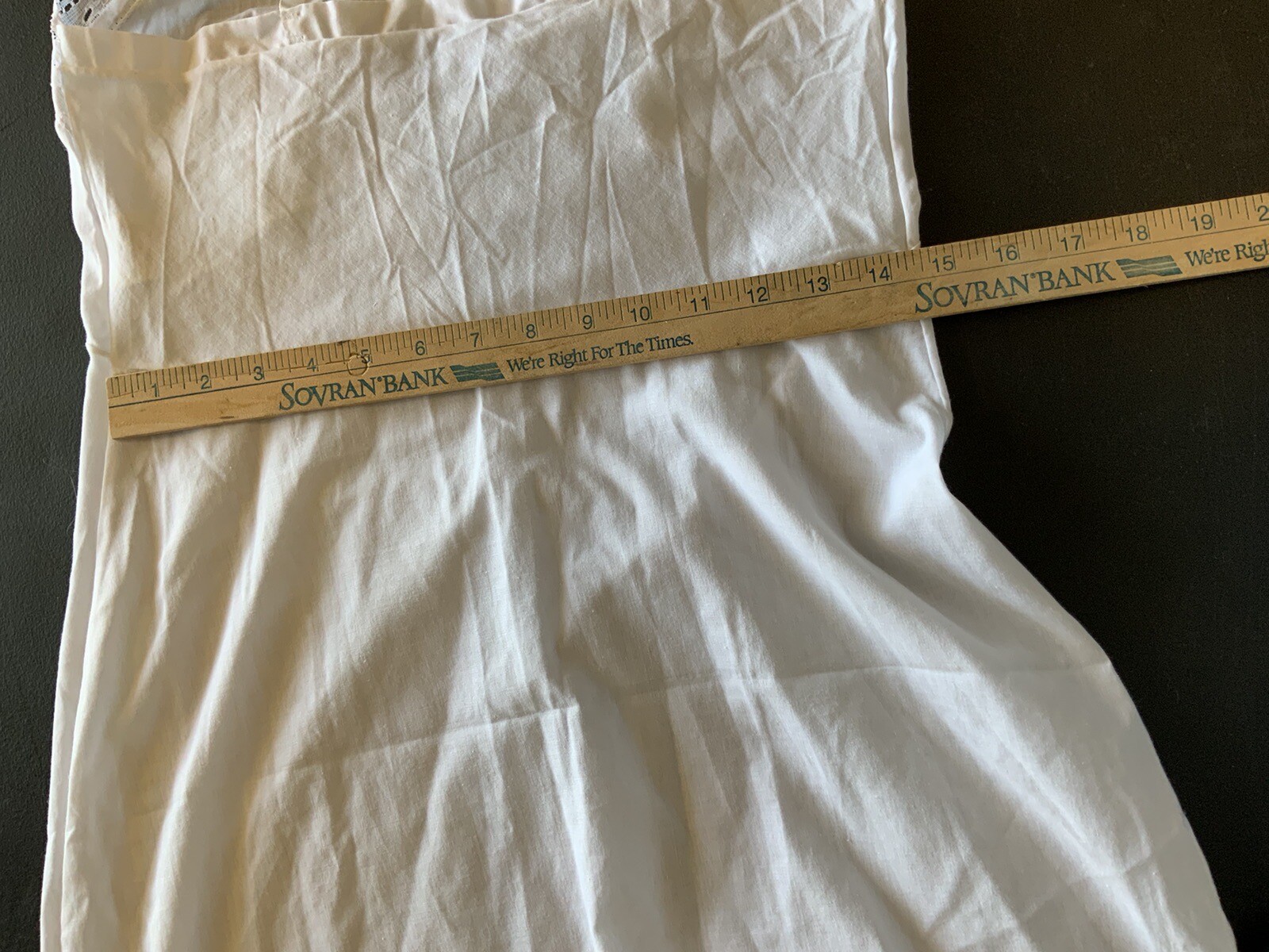 VTG Figurfit by Indera Size 34 White Poly/Cotton W/ Lace Full Slip Babydoll
