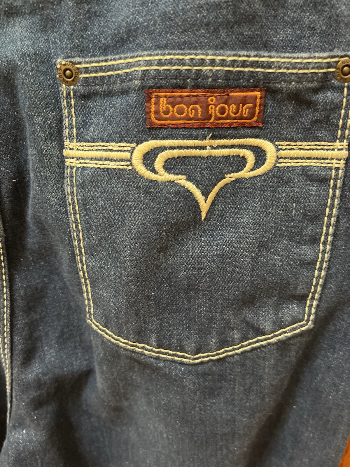 VTG Disco Bonjour Jeans Blue Denim High Waist Women’s 14 Cotton 30 x 34″ 1980’s