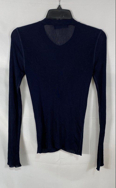 Vintage Y2K Dolce & Gabbana Women’s Navy Blue Ribbed Rayon Cardigan IT 40 Small
