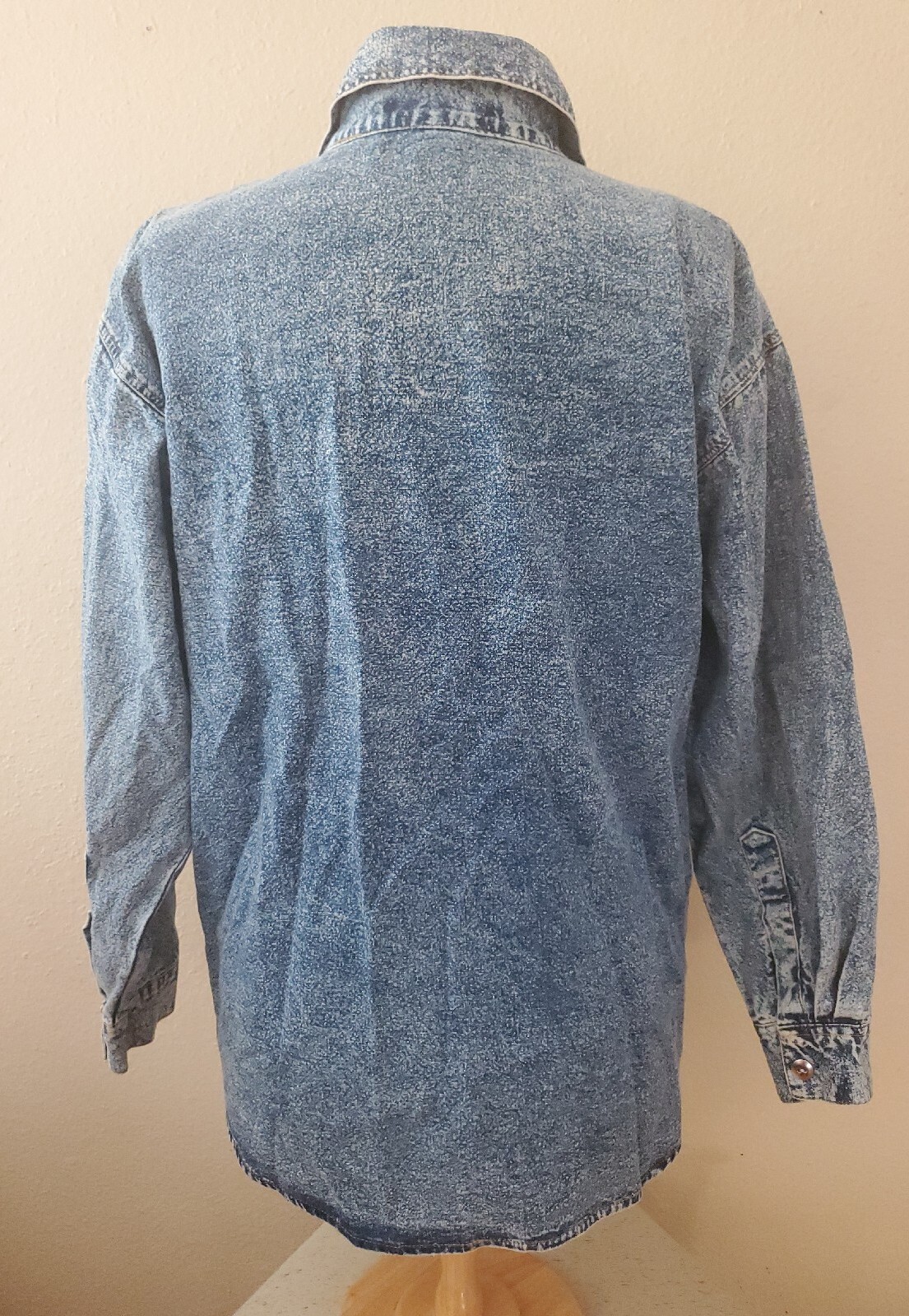 Vintage Jane Ashley Pearl Beaded Embroidered Applique Long Sleeve Shirt Sz Small
