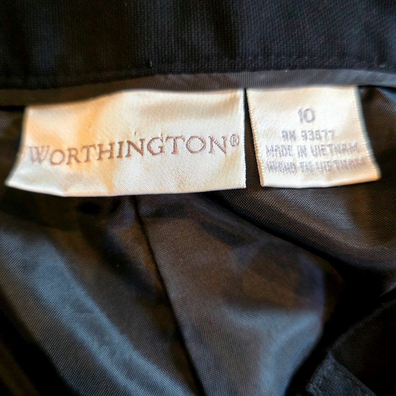 VTG 2000s Worthington Culottes Pants Womens 10 Black Gaucho Wide Leg Crop