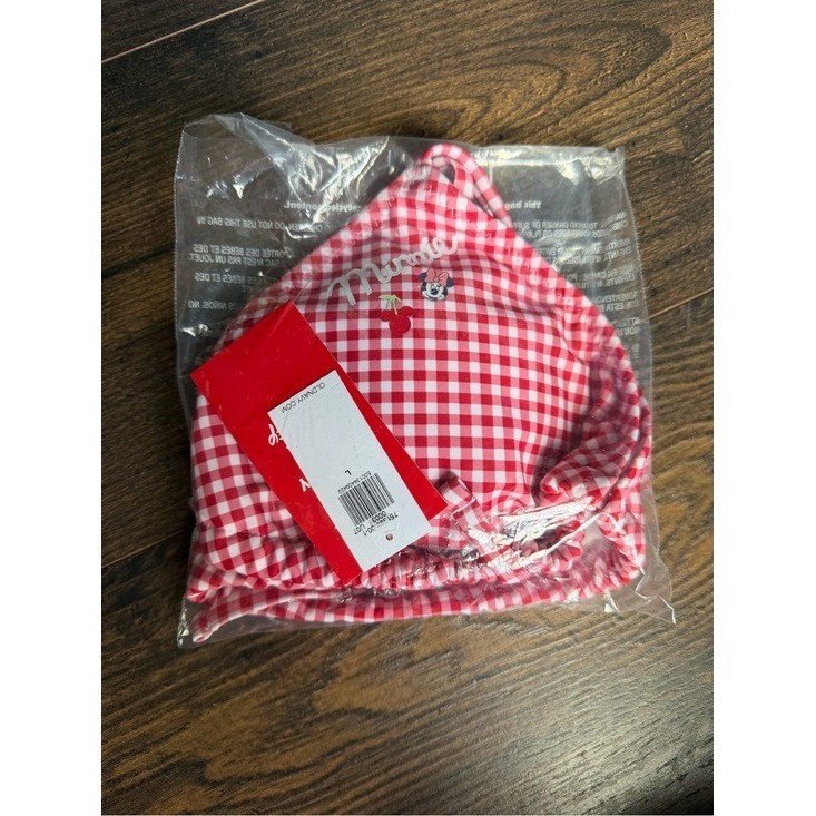 Old Navy x Disney Minnie Mouse Red Gingham Triangle Bikini Top women’s large