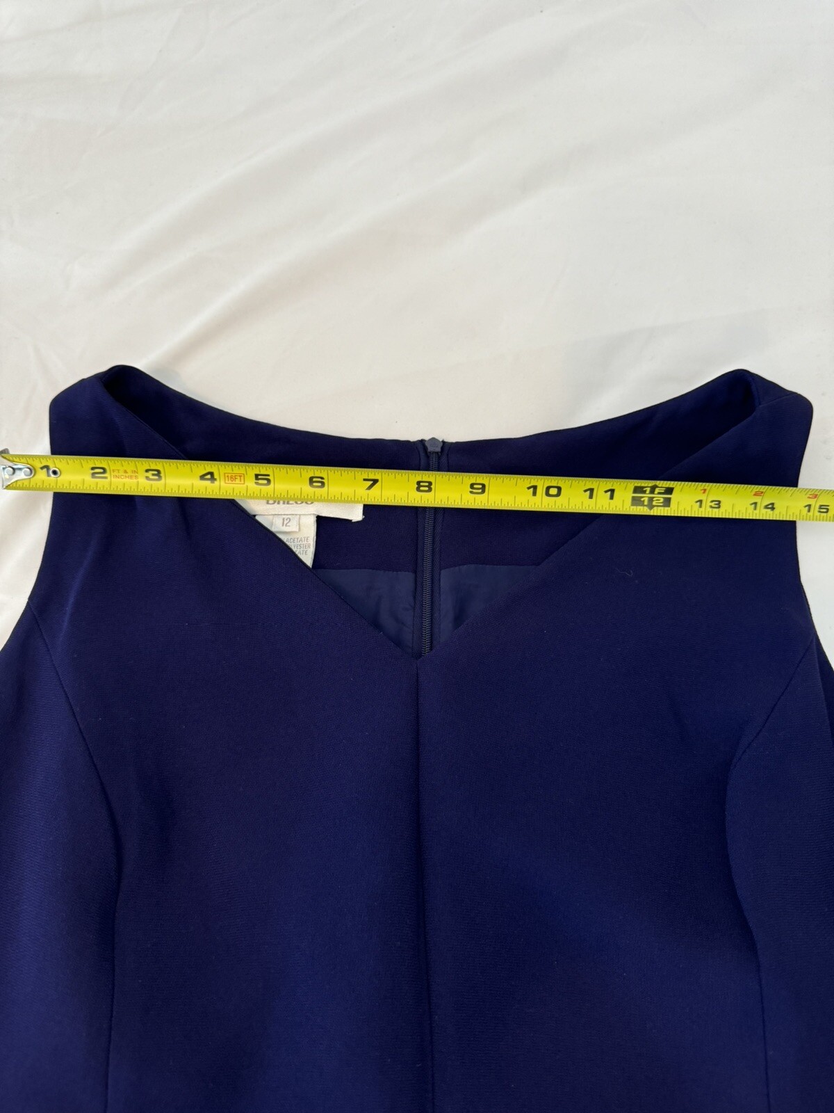 Vtg Y2k Shift Dress Jones New York Purple V-Neck Size 12