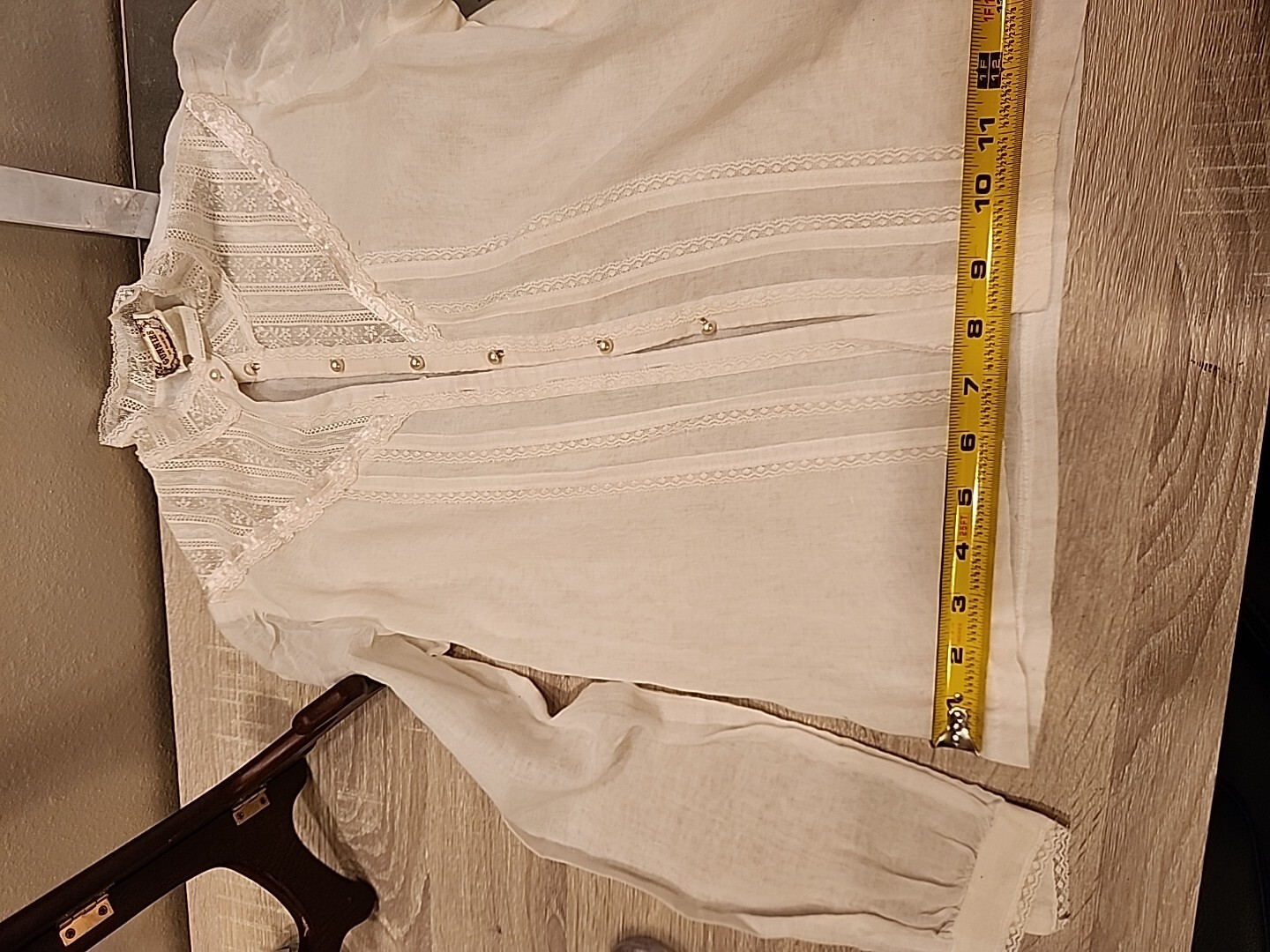 Jessica Gunnies Gunne Sax Women’s Vintage Blouse Lace Pearl Delicate See Below