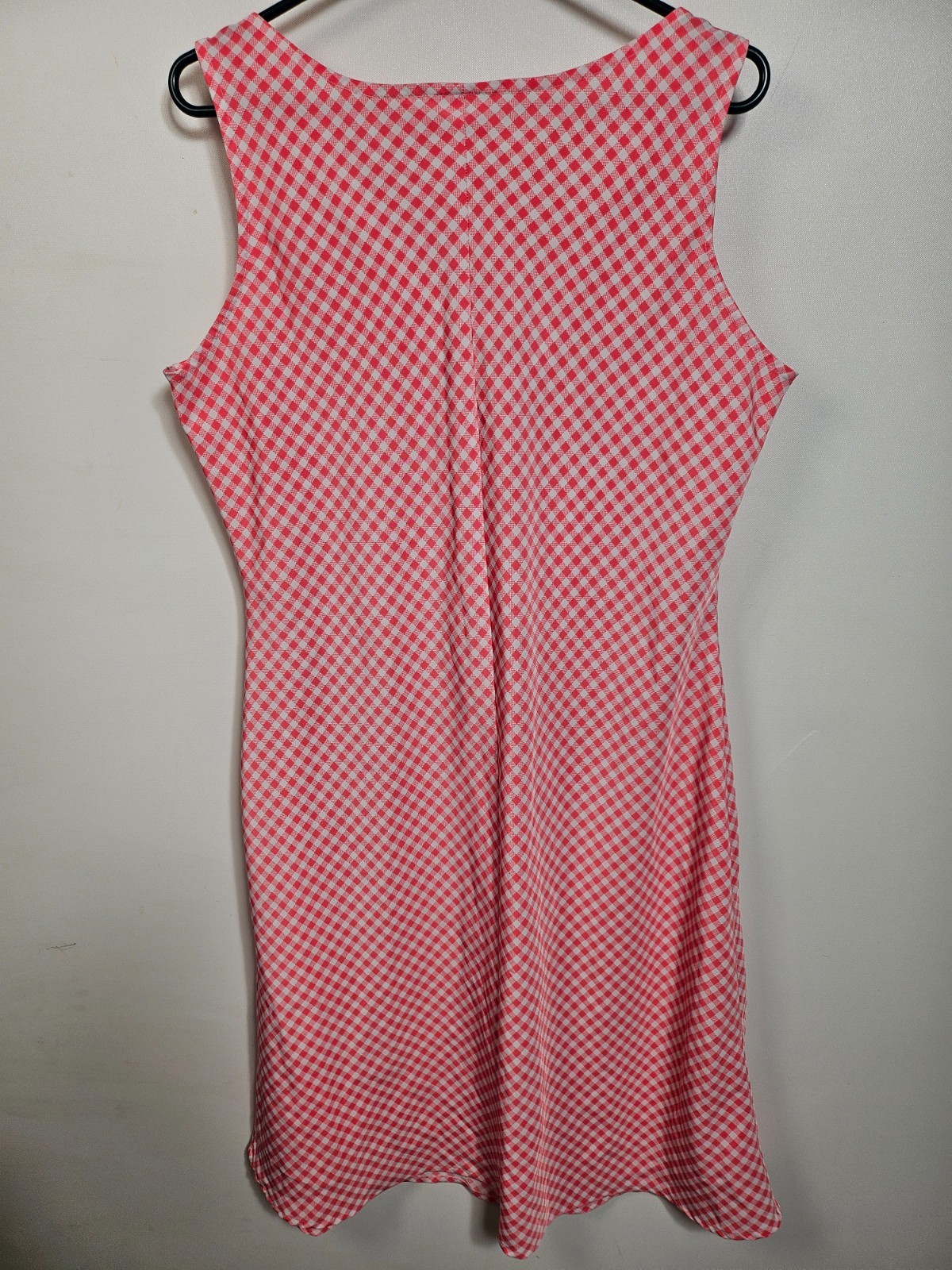 VTG Expressions 1990’s Style Coral Checkered Sleeveless Midi Dress Size XL