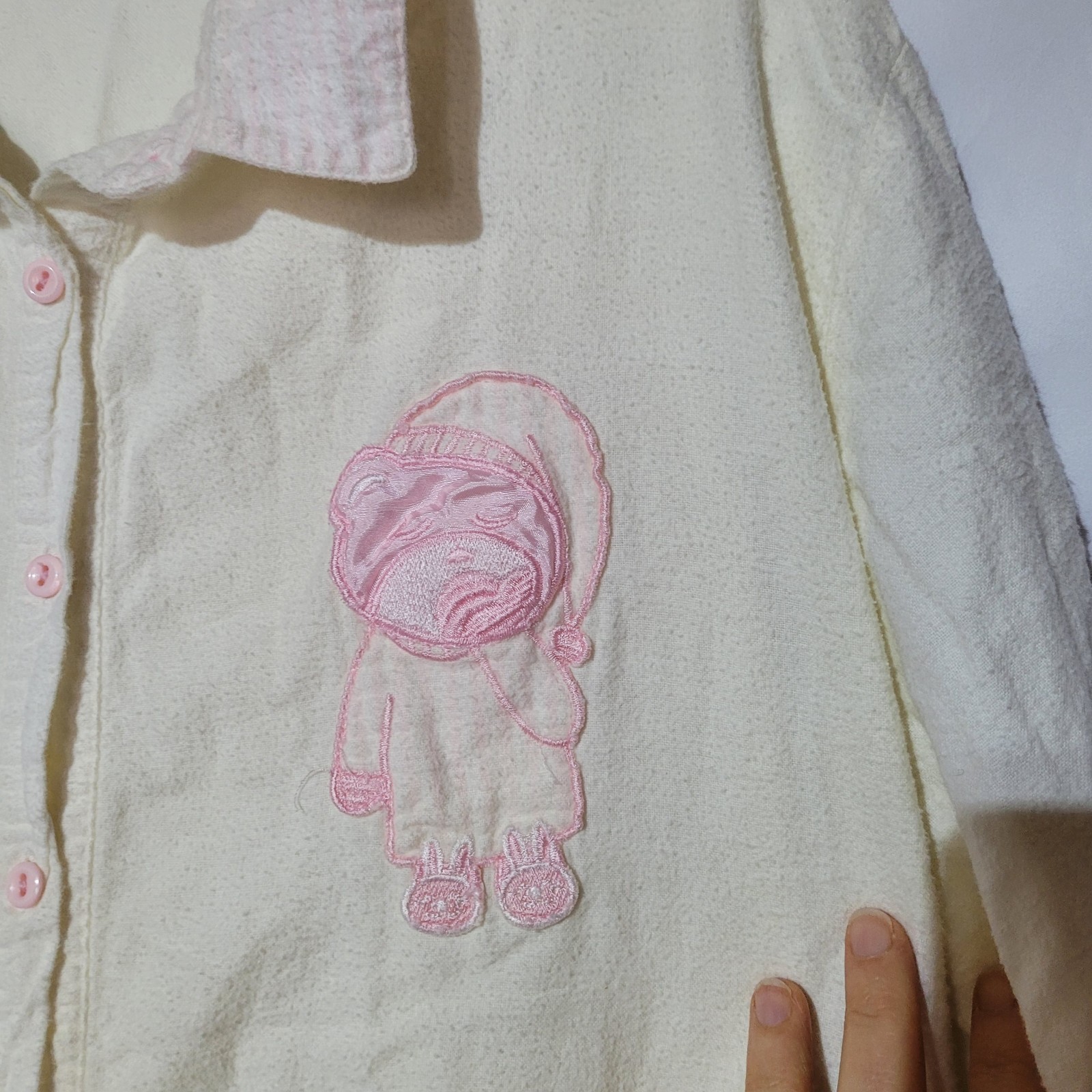 Jodie Arden One Piece Sleeper Pink Ivory Women Large Vintage