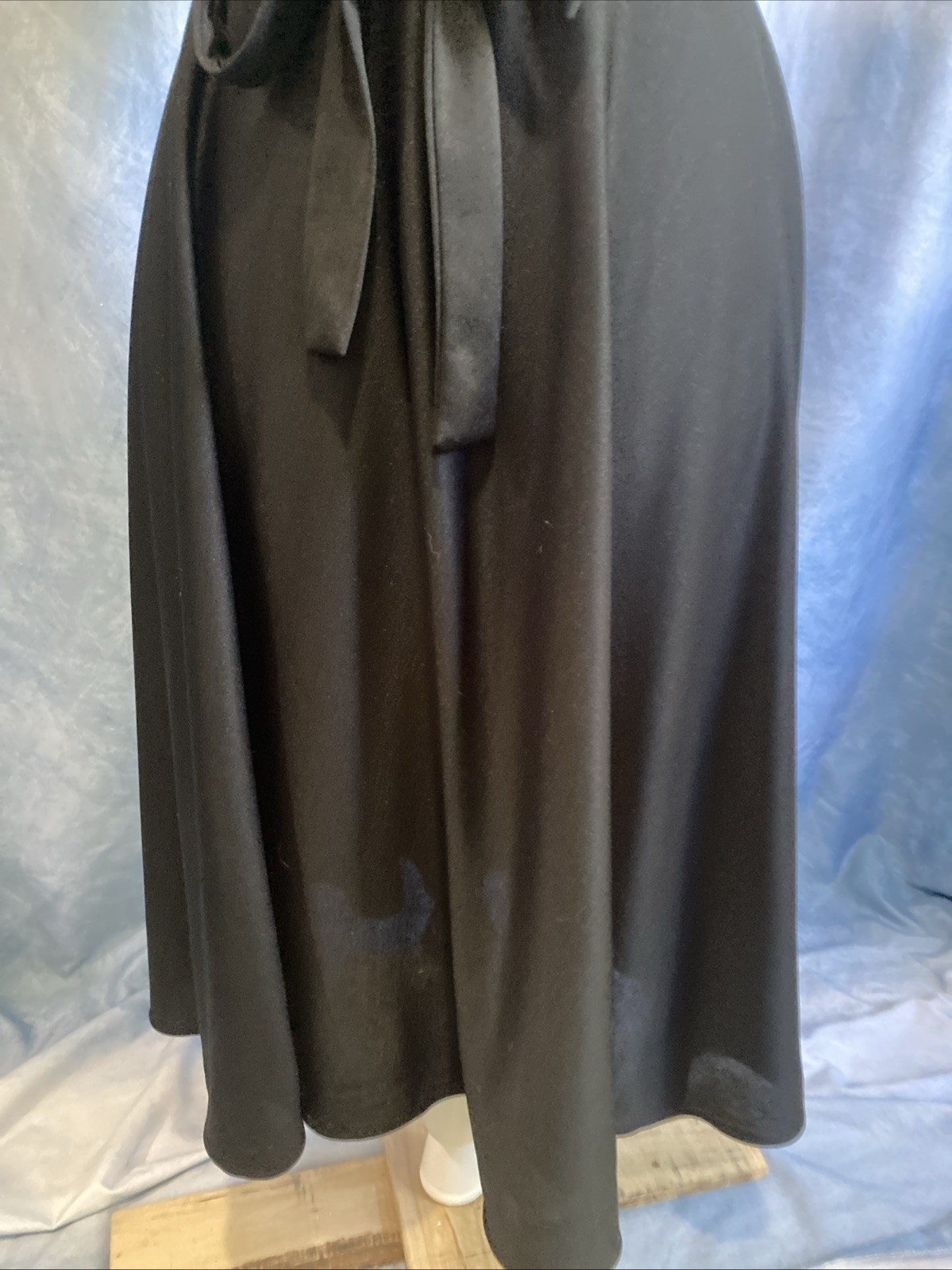 Vtg 70s Black Sheer Ruffled Party Dress XS Lightweight Polyester ILGWU Union Tag