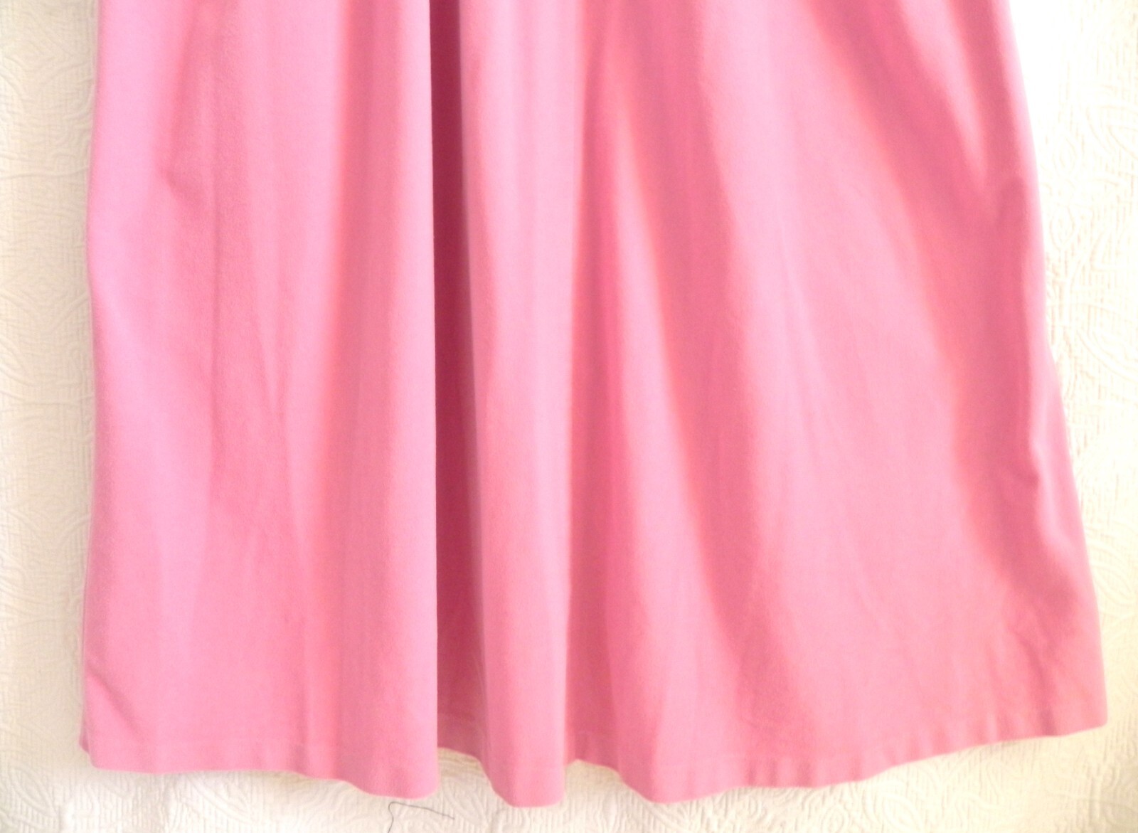 Avantique RARE Robe/Coverup Pink Velour Maxi Long Sleeve 3/4 Zip Pockets Size L