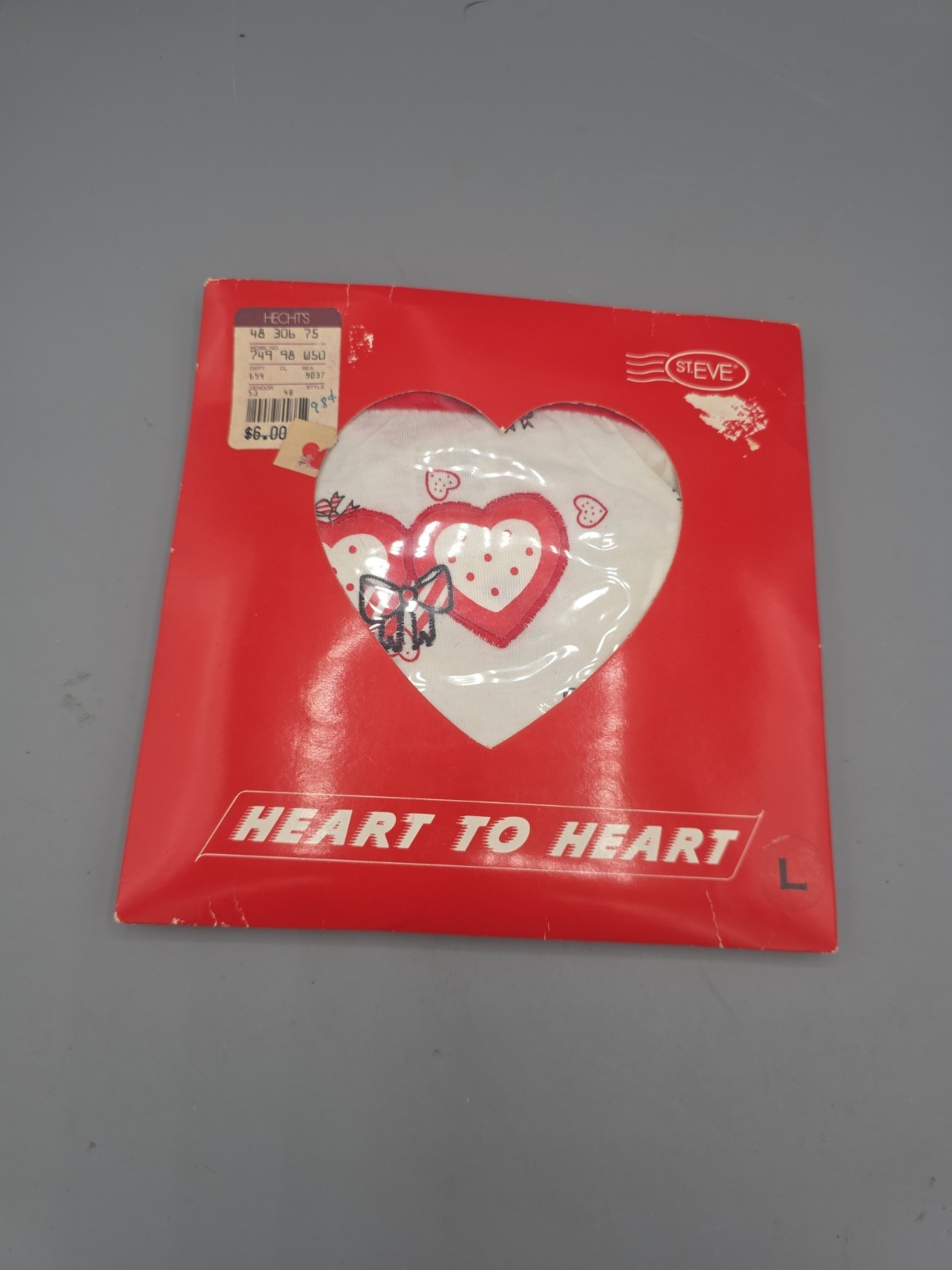 Vintage Size Large St. Eve Heart To Heart Panties 100% Cotton