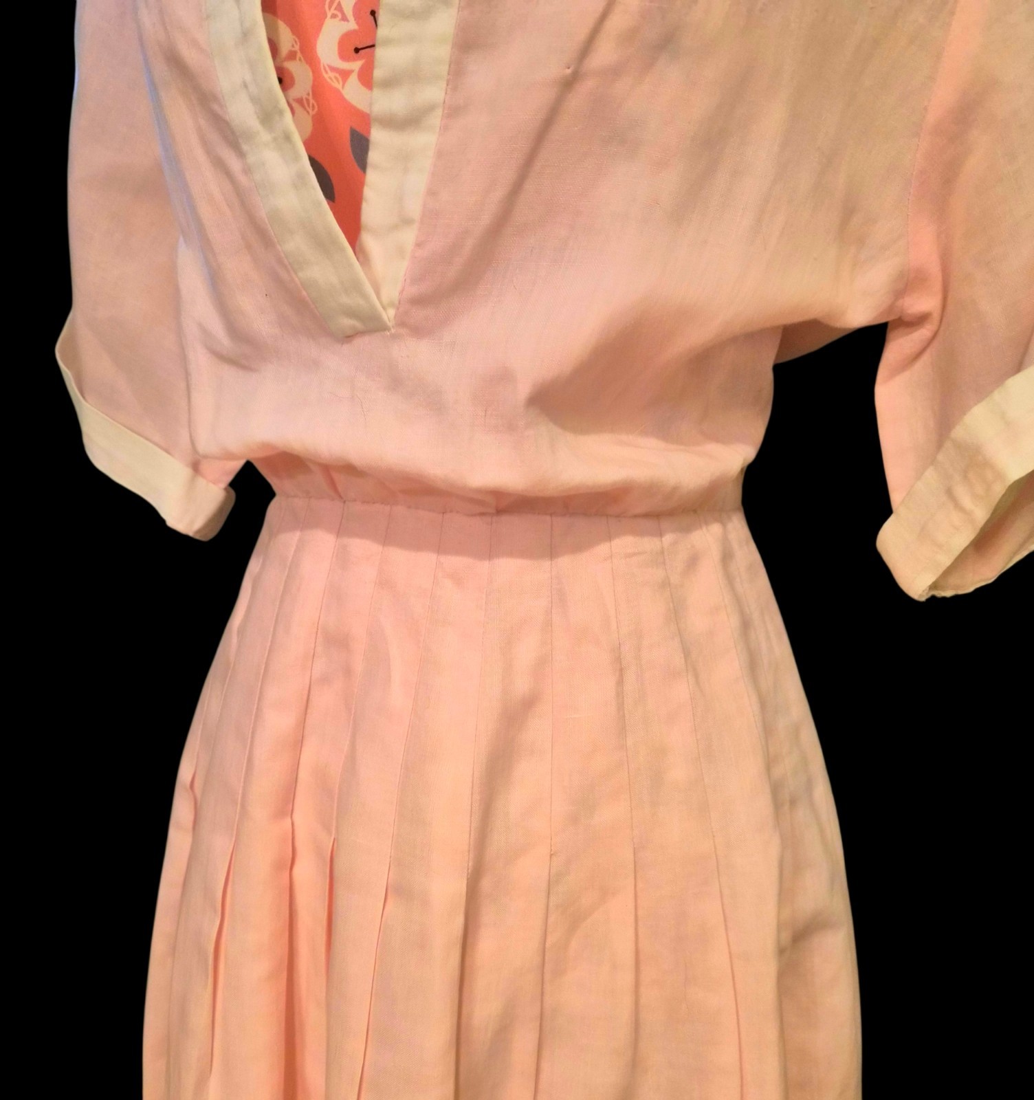 PETAL PINK Vintage 1960s MOLLIE PARNIS for SAK’S 5th AVE Casual Or PARTY Dress S