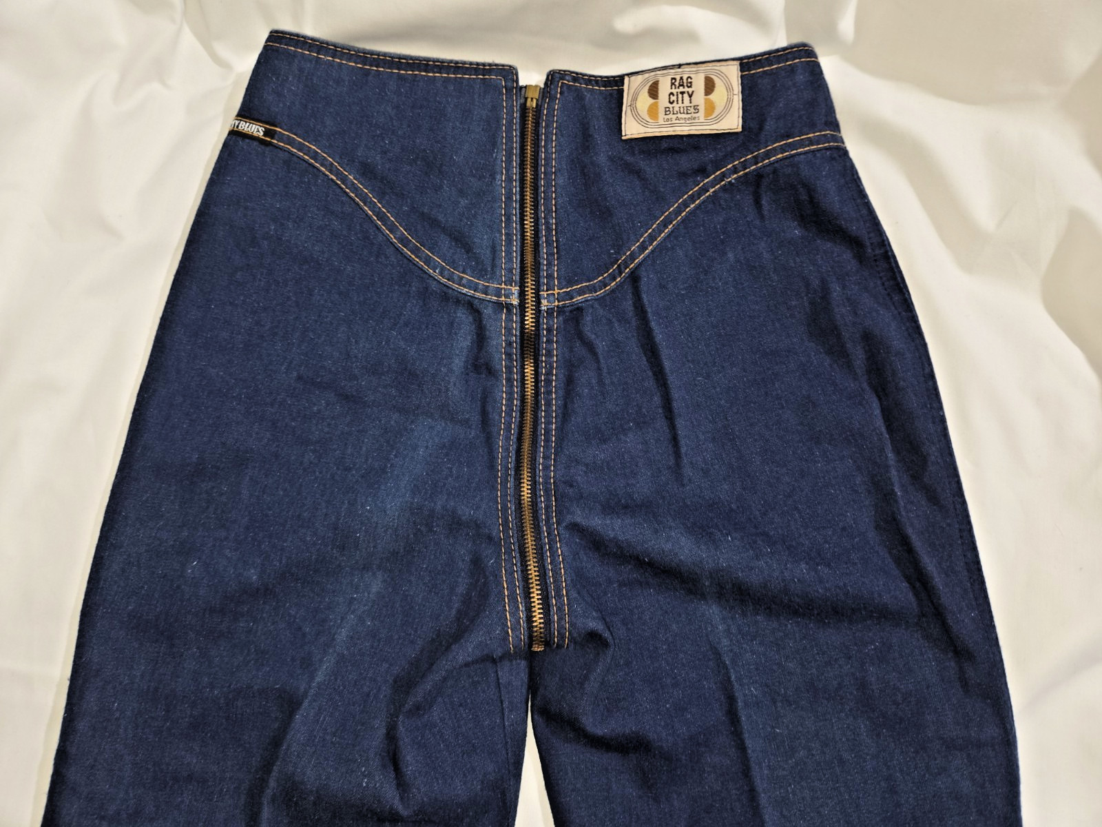 VTG SZ 30 9/10 Rag City Blues LA Zip ALL The Way Around Denim Jeans Style 705