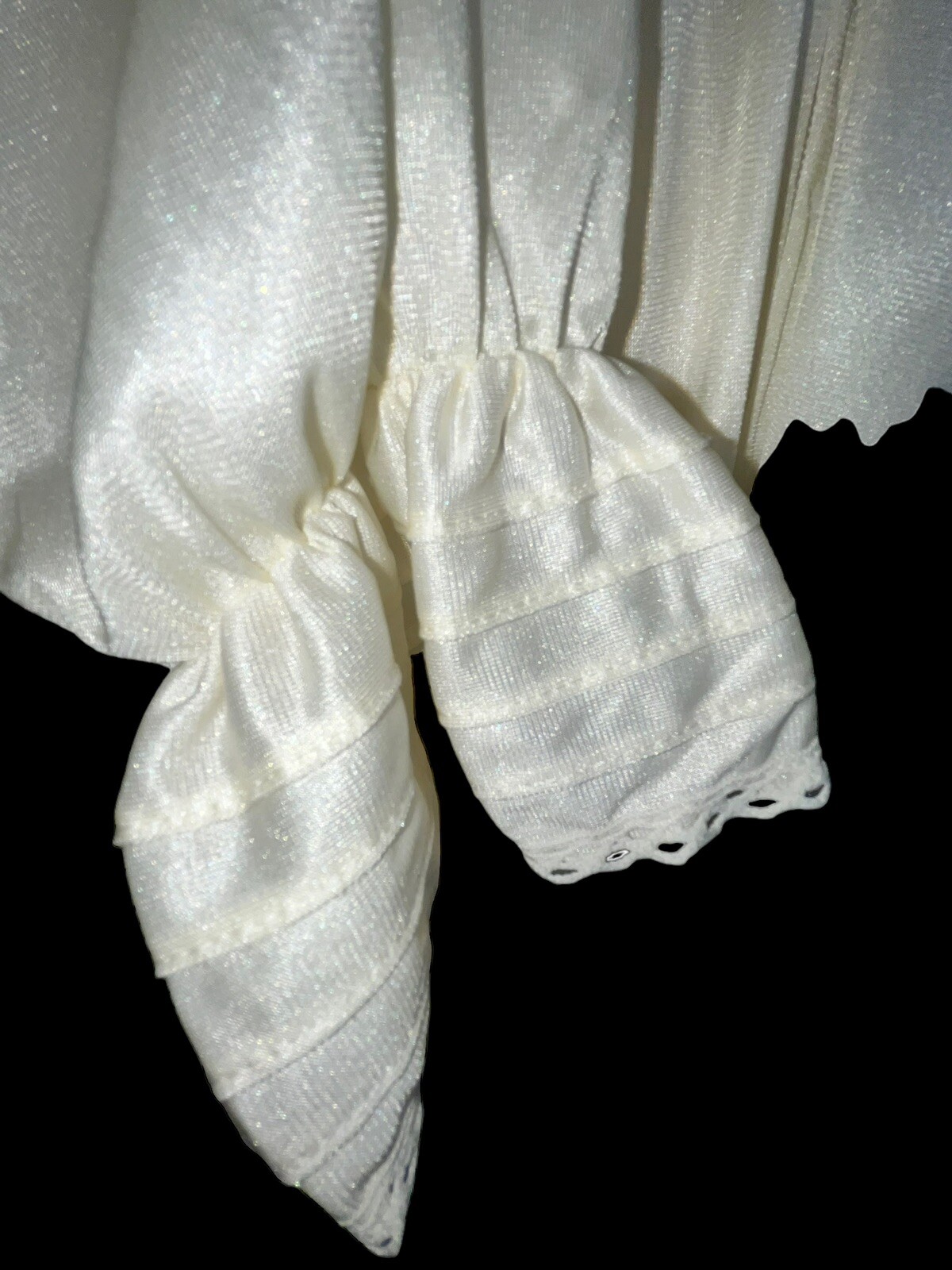 1980s Gossard Artemis Satin Nightgown Robe Full Zip Size M Ivory Sexy Neckline