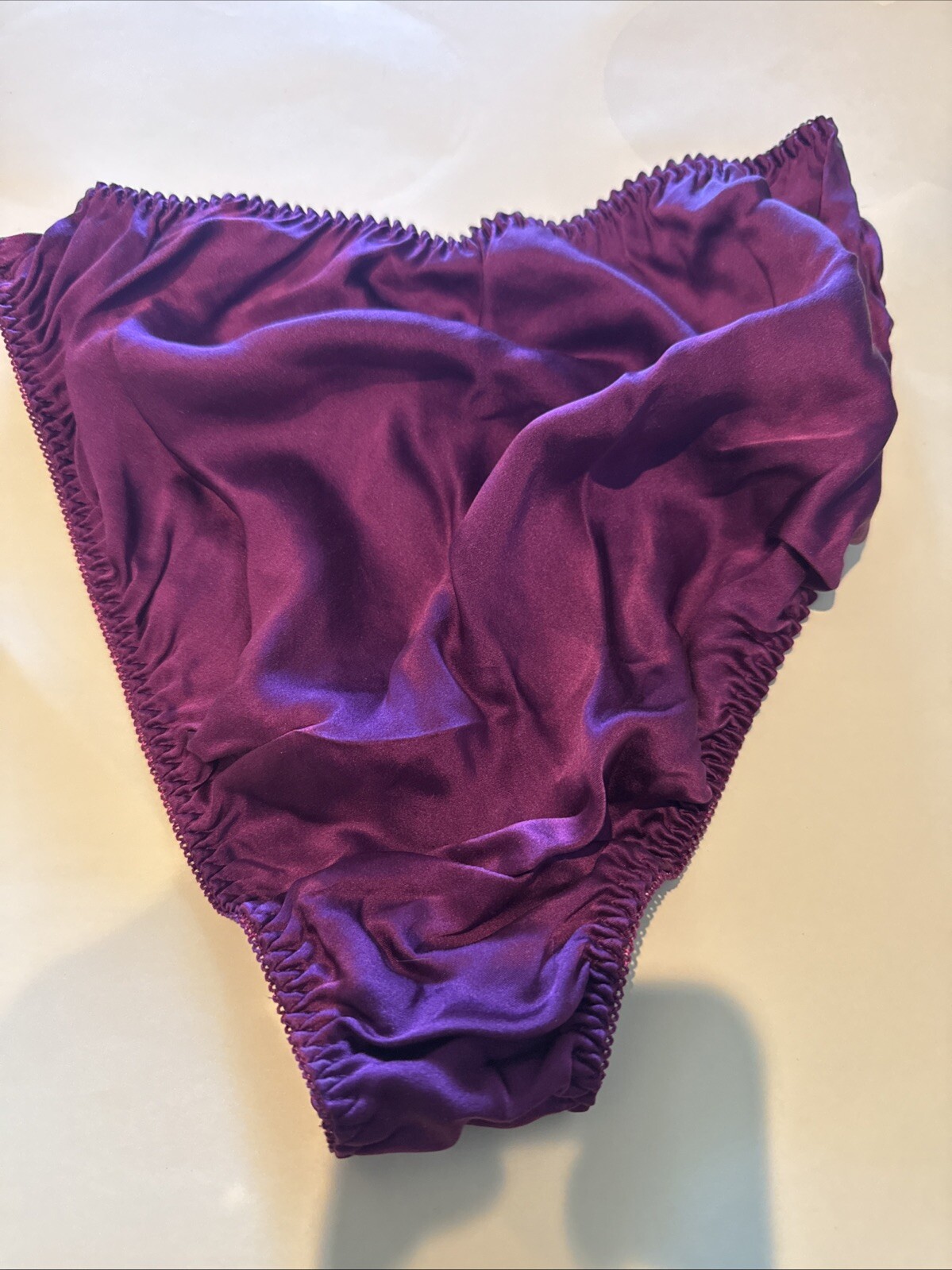Vintage Victoria’s Secret Silk Panties – Purple Plum Color M/6 #001