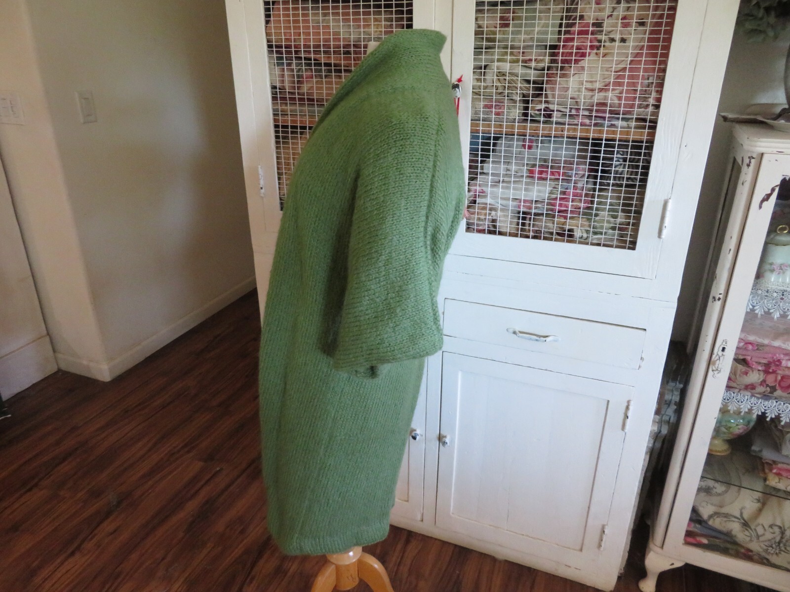 Vintage 40’s Hand Knit Sweater Swing Coat Jacket by Cynthia Nepote Who is She?