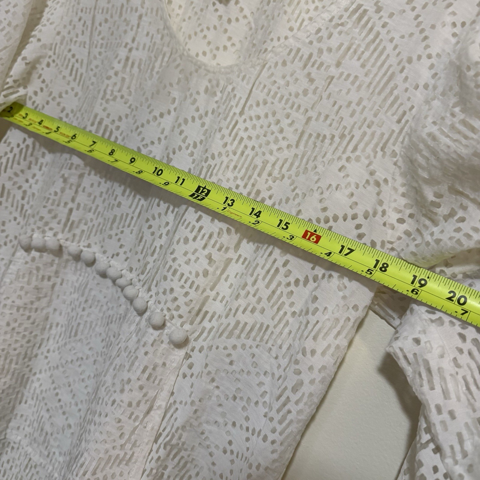 Vintage Coreylynncalter White Hippie Bohemian Swimsuit Cover with Fromt Pocket M