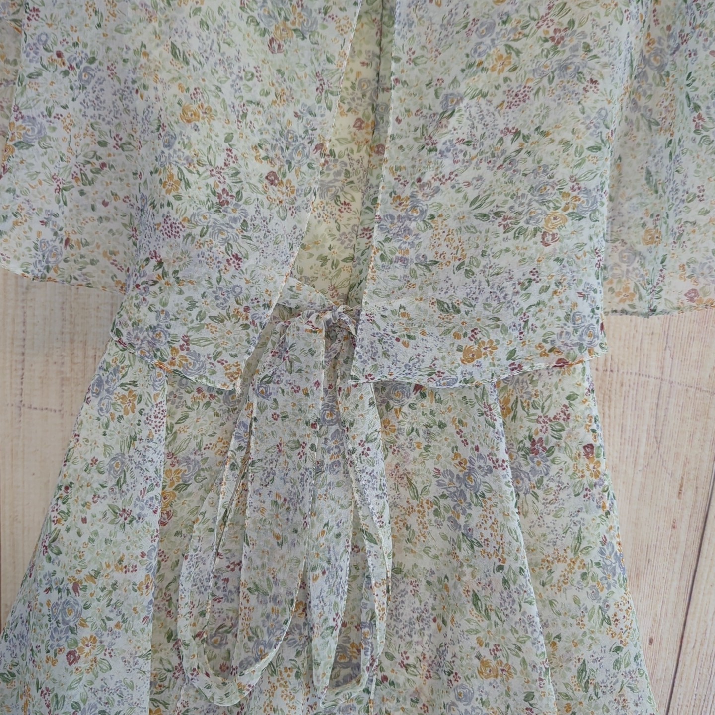 60s / 70s Vintage Marita Anthony Muto Dainty Floral Tiered Tulle Dress Small