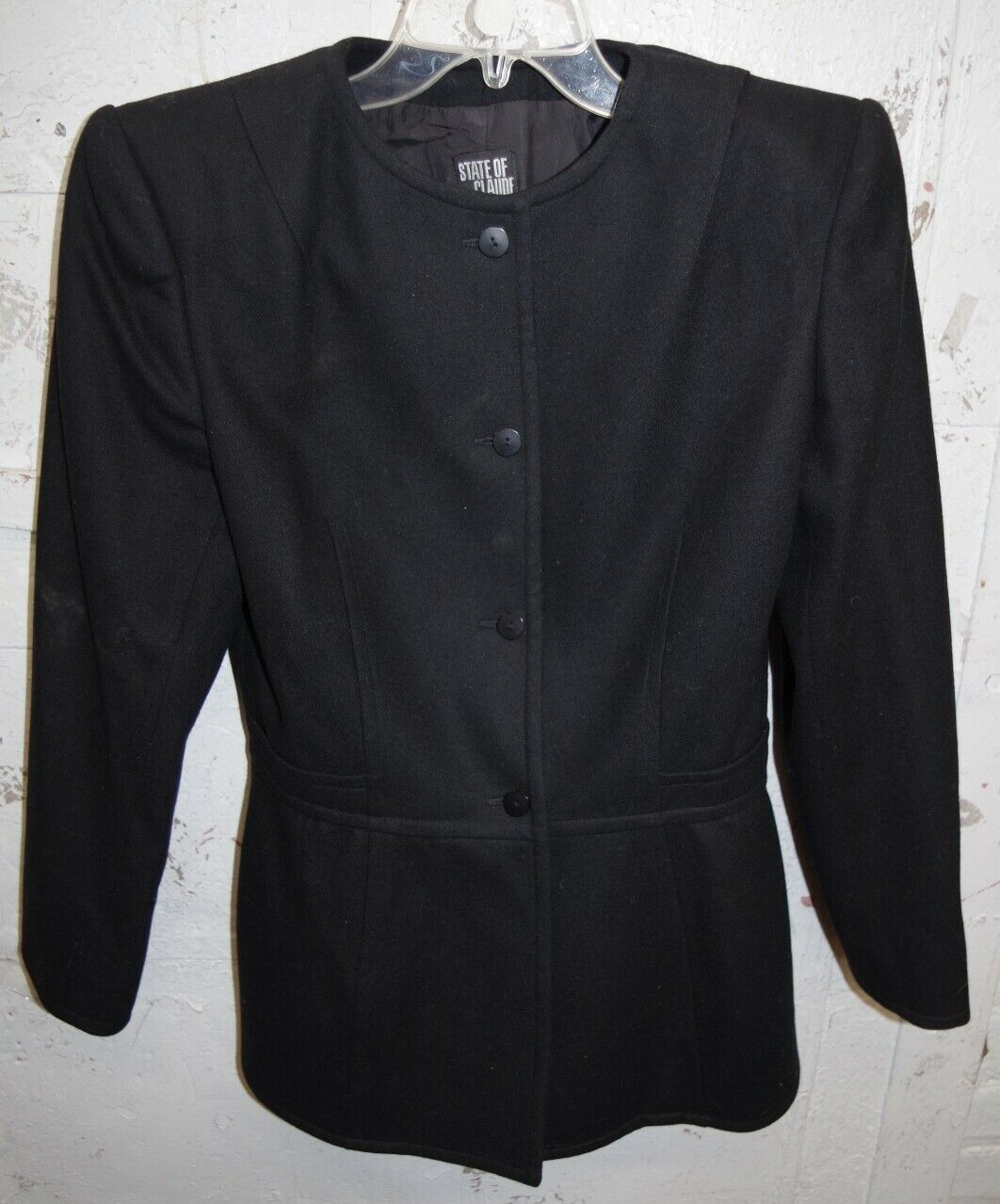 C18 Vintage State of Claude Montana Women’s Blazer Jacket 44/10 Italy 100% Wool