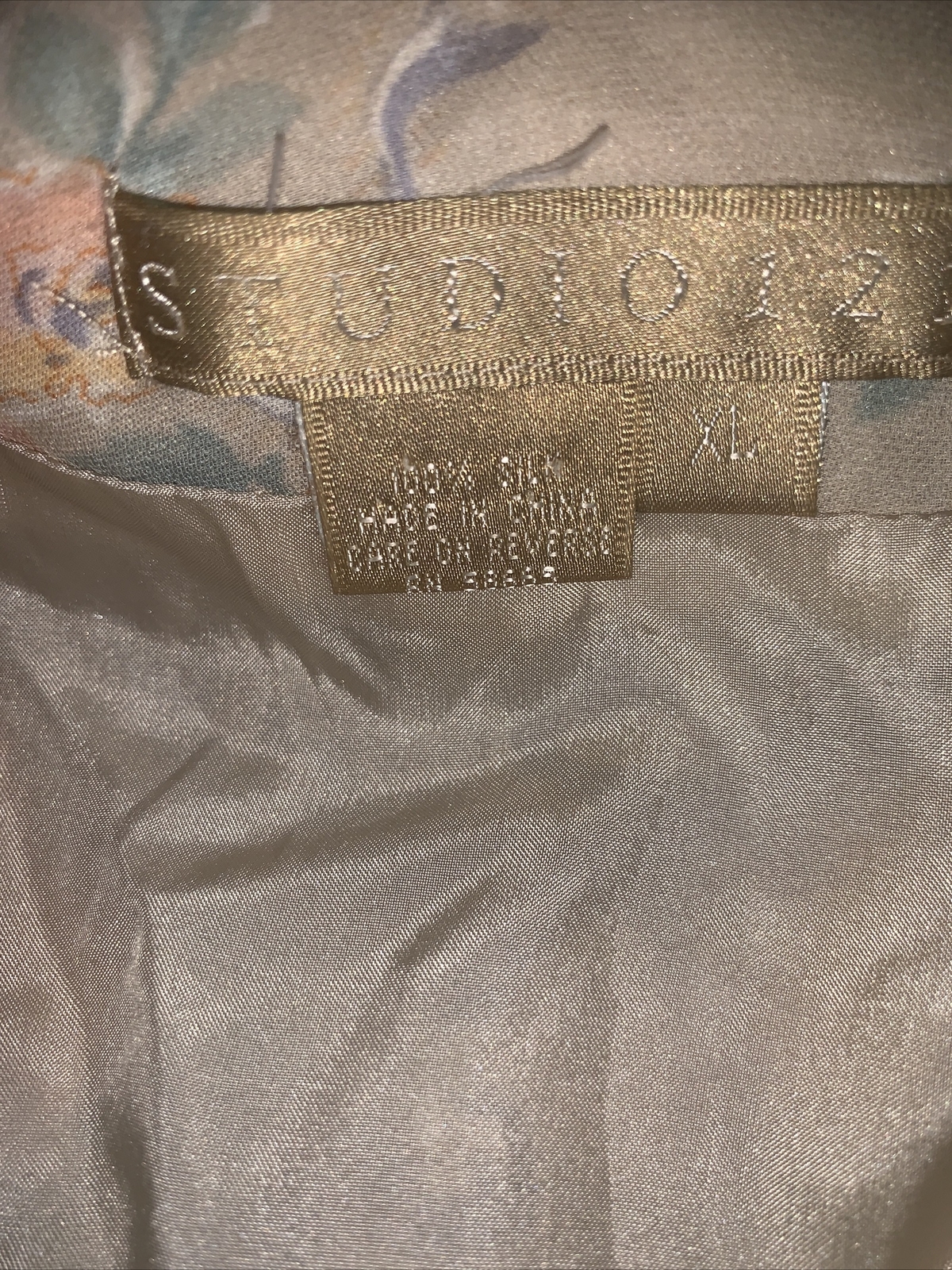 Preowned- Vintage Studio 121 By Nordstrom Floral Silk Shirt Womens (Size XL)
