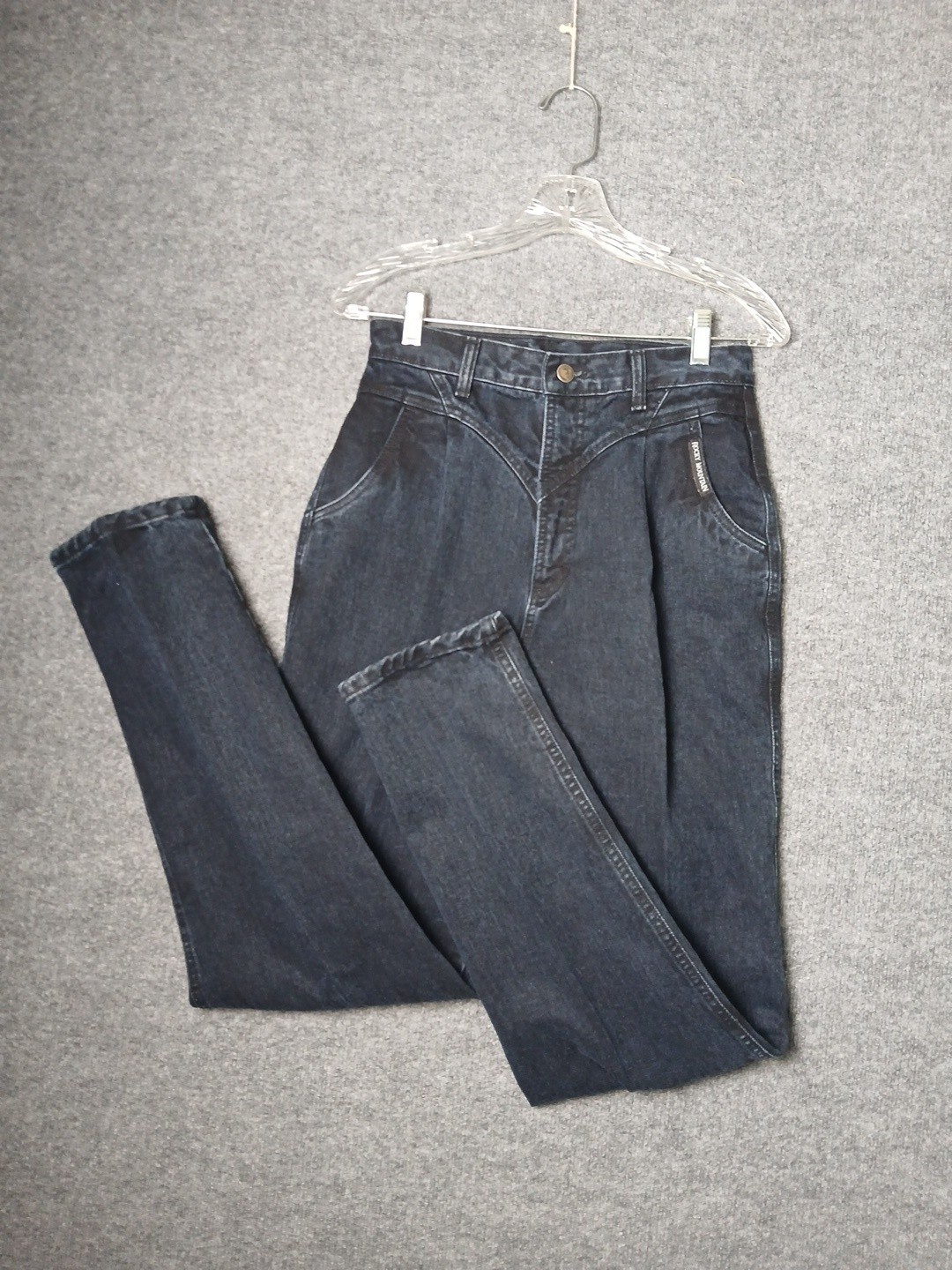 Vintage 90s Rocky Mountain Clothing Co Jeans NWT Black Bareback High Rise 9/10