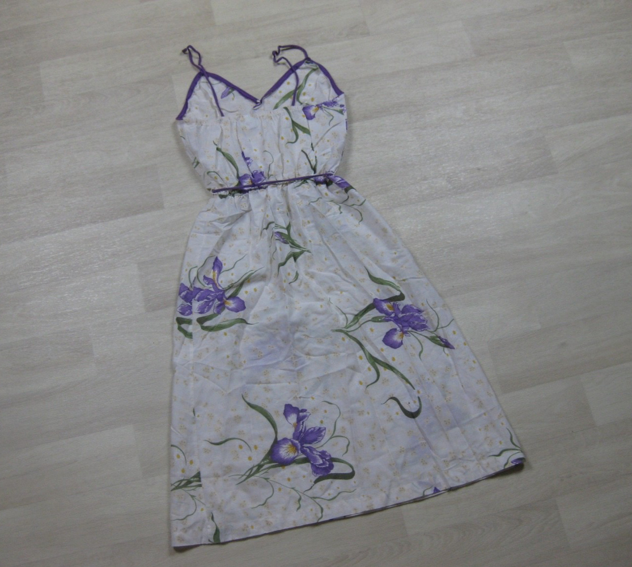 Vintage 70s Paper Moon by Yvette Midi Dress (9) Floral Eyelet Cottagecore Maiden