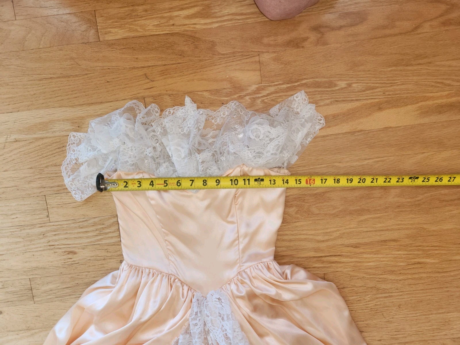 Rare Vtg 80’s ZumZum Ruffle Lace Pickups Princess Little Bo Peep Gown*sz7/8* GUC