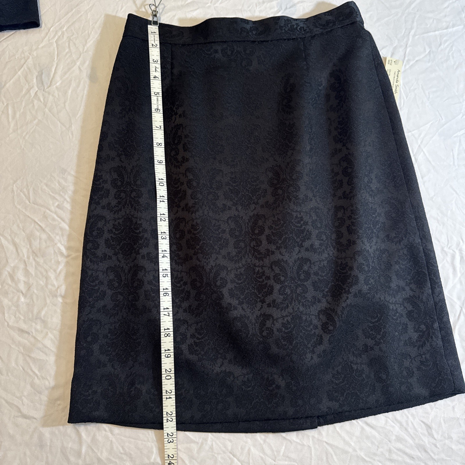 Vintage Amanda Smith Blazer And Skirt Set Black Women’s Size 8 NEW Gorgeous Rare