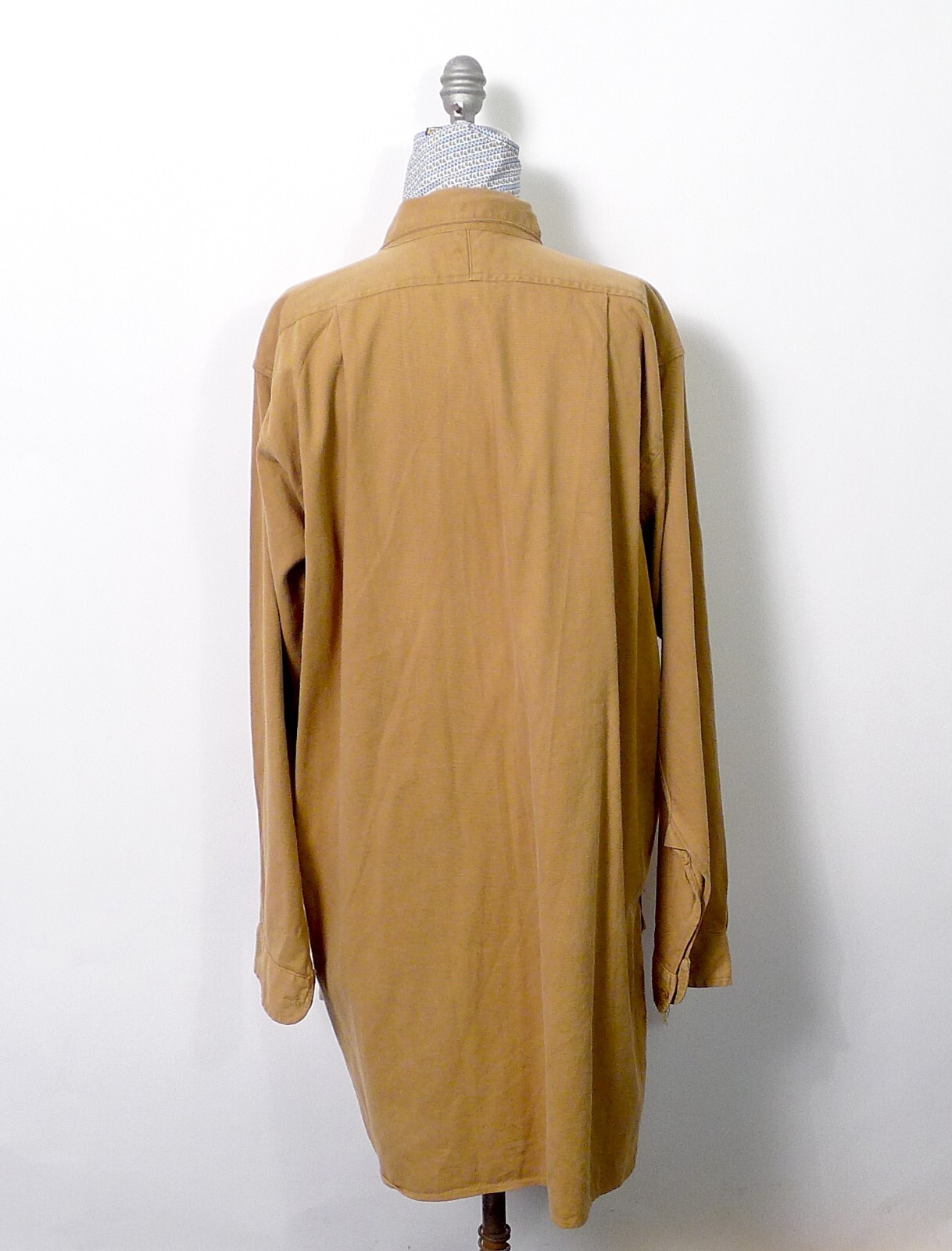 Vintage Monument Ladies Cotton Tan Shirt Dress Size 7 #330