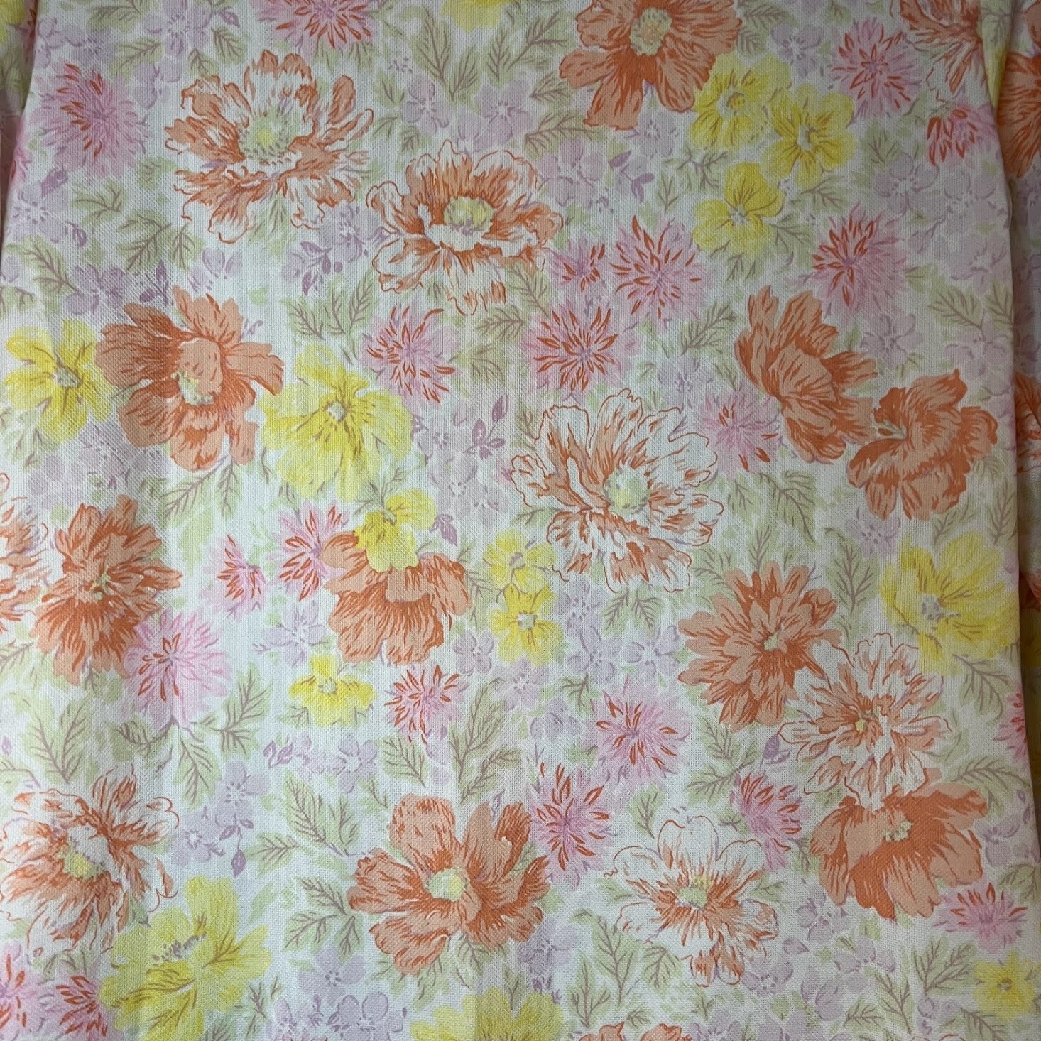 VTG 1970s Floral Button Up Skirt Mini Dress Tunic Boho Hippie Hippy 70s M/L ?