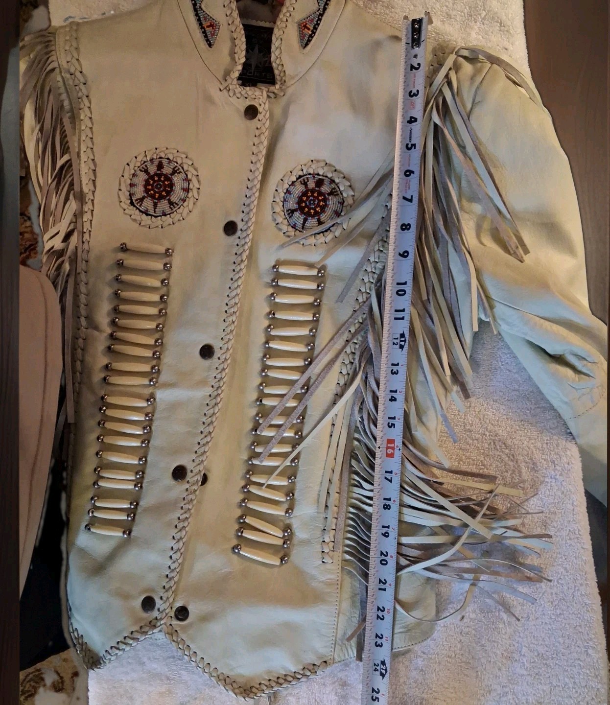 Native American Inspired Leather Jacket Ladies Xl East West Imports Festival