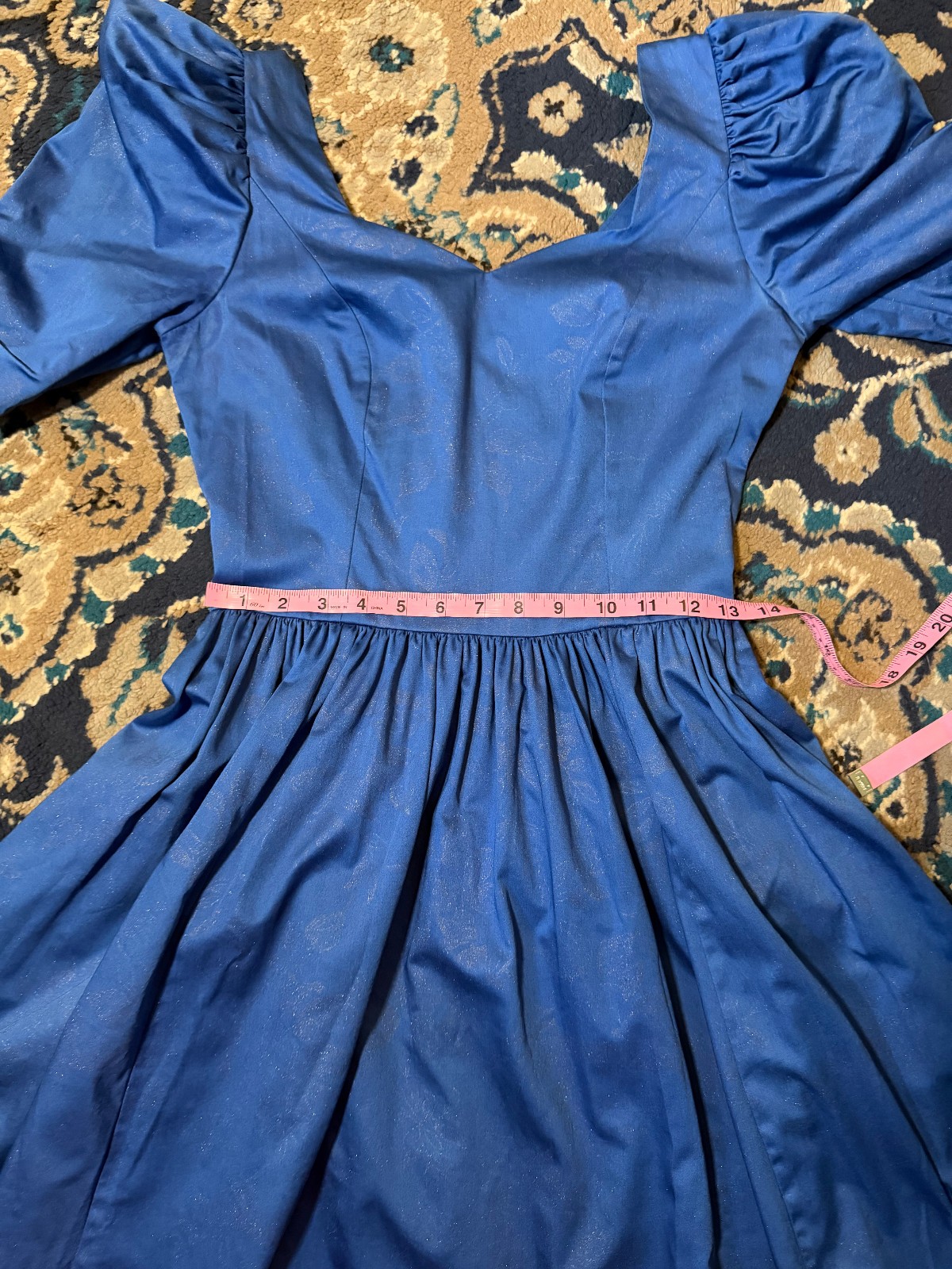 Vintage 80s Laura Ashley blue dress US10