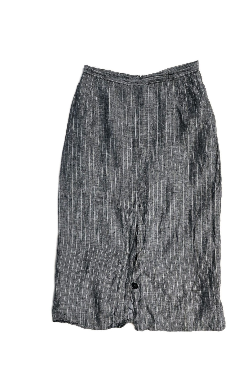 Vintage Pims Made In Italy Midi Skirt Small Gray Striped 70′