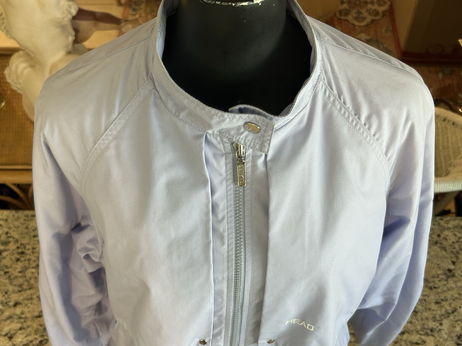 Vintage Head Sports Wear Periwinkle Blue Ski Windbreaker Jacket Petite L Large
