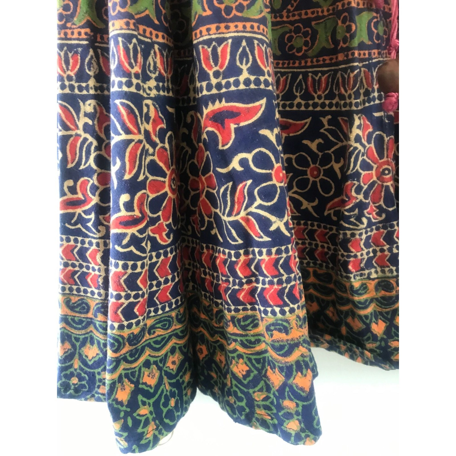 Banjara Tribal Skirt Handmade & Hand Dyed Tie Waist Made In India One Size