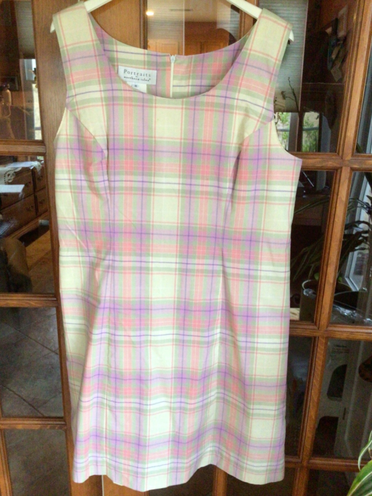 Vintage Ladies Plaid Dress, Portraits By Northern Isles Size 10 Fully Lined