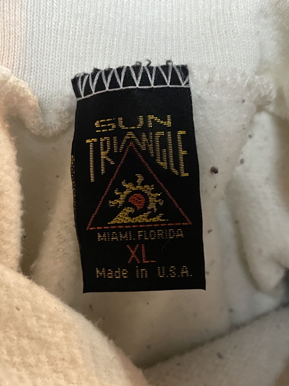 Vintage 90’s Sweater Women’s XL Same Sh@t Attitude , Sun Triangle USA B&W Stripe