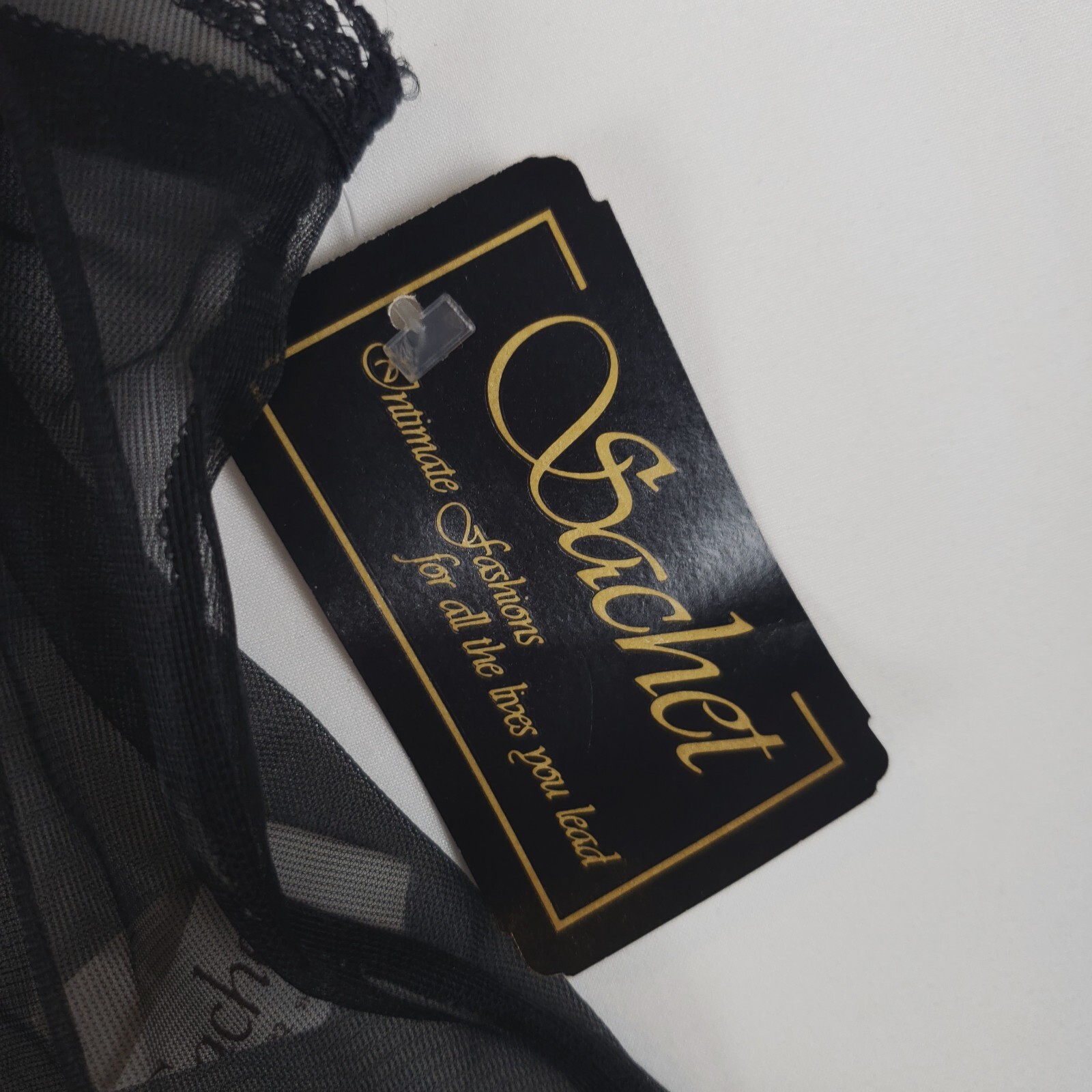 Vintage Sachet Satin Teddy Womens Medium Lingerie Faux Fur Trim Hi-Cut NOS