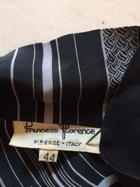 Three pieces, 100% silk, vintage 1972, Princess Florence logo set