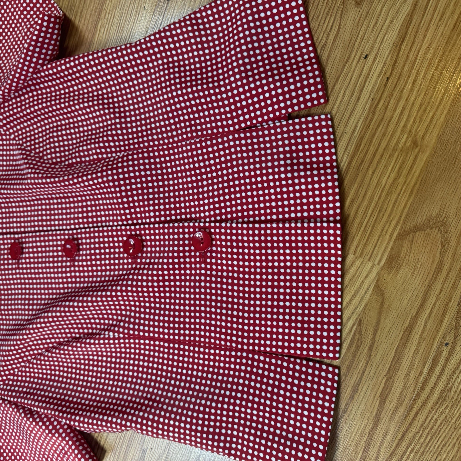 Leslie Fay Vintage 80s Women’s Polka Dot Top Shoulder Pads Classic Timeless M 8