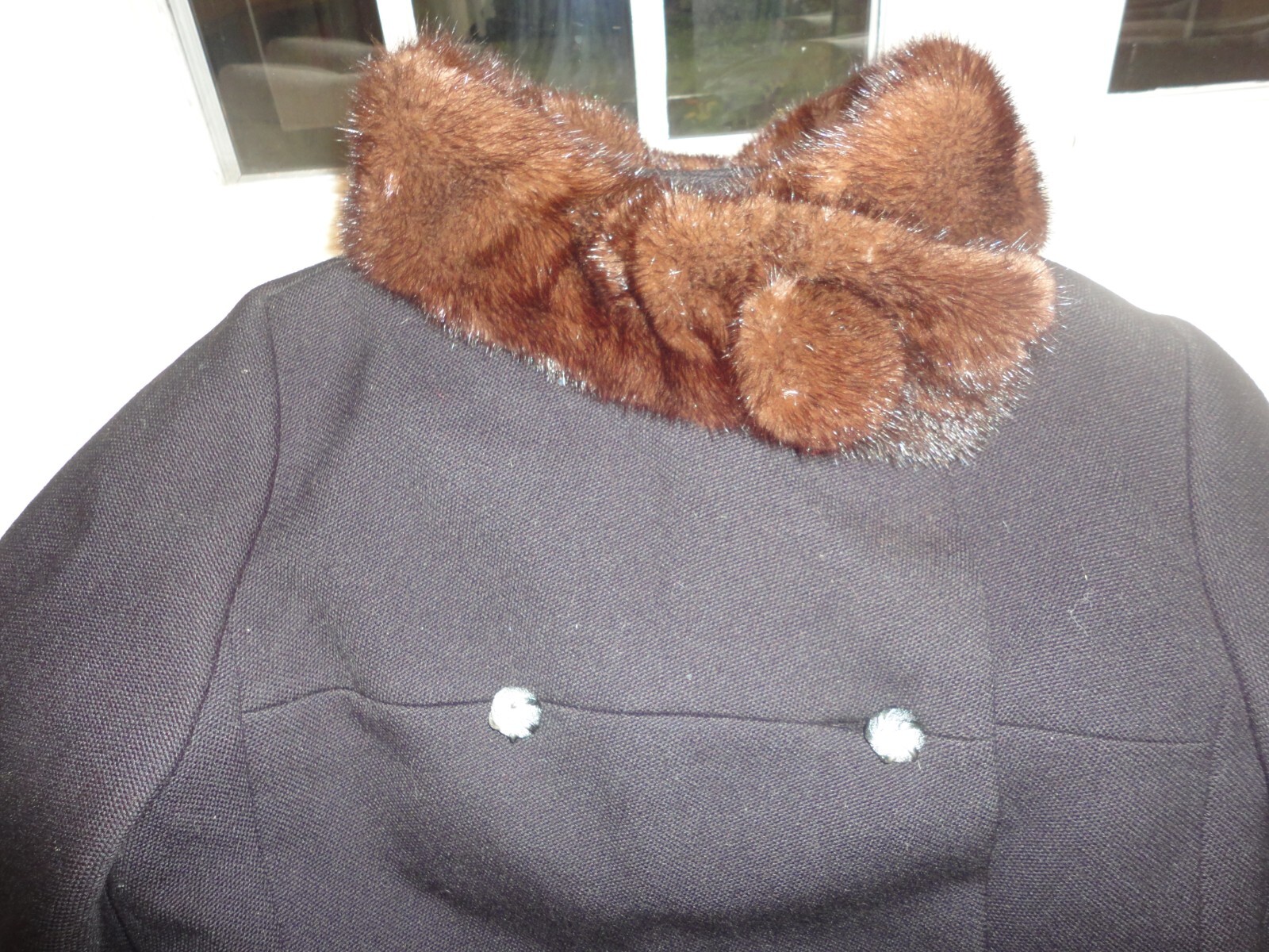 Vintage 1950’s Wool & Mink Evening Coat Bracelet Sleeves Size 8 Medium