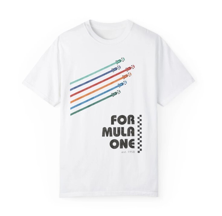 F1 ’50’s’ Vintage Style Unisex T-shirt Formula One Gift F1 Merch Shirt