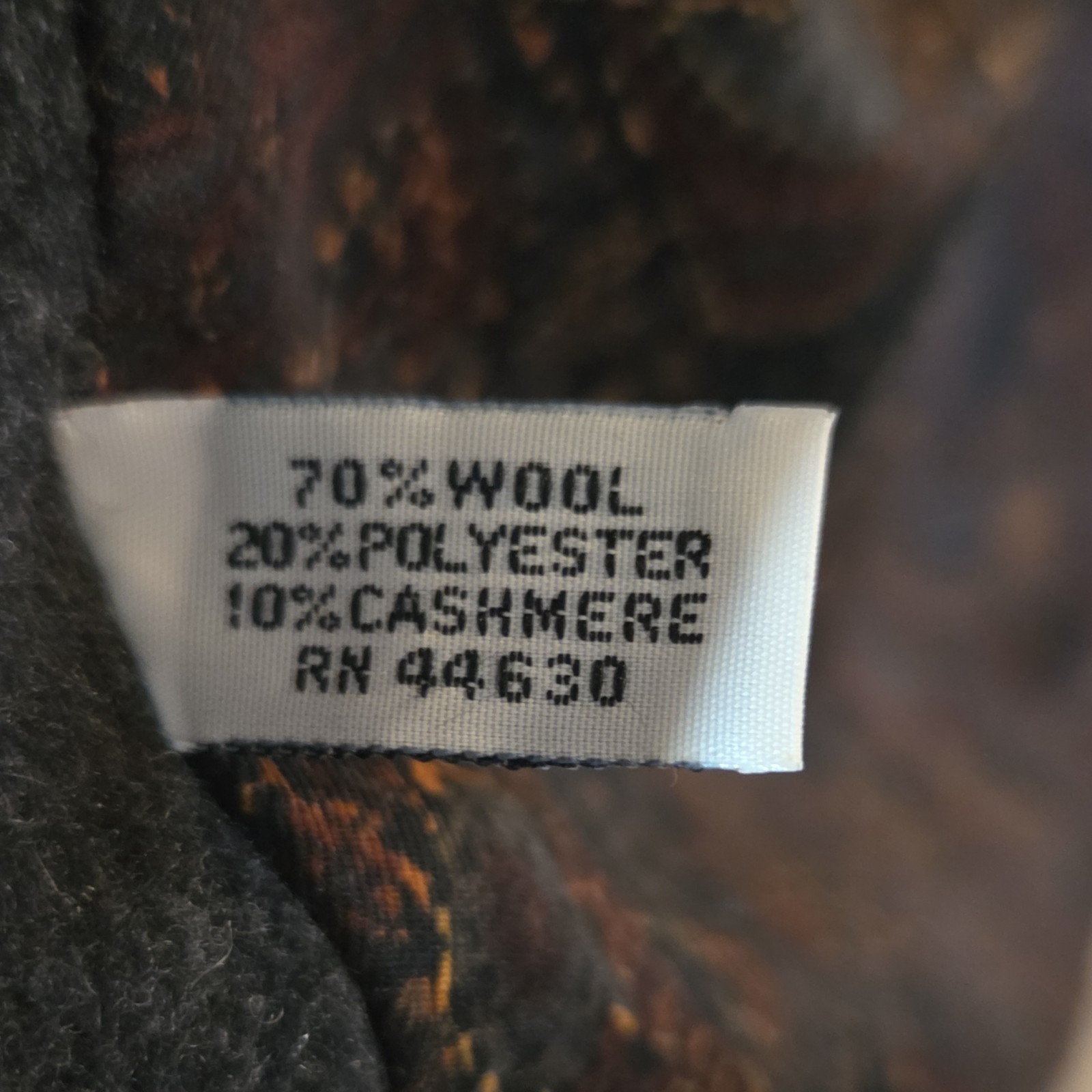 Petites Black Wool Blend Cashmere