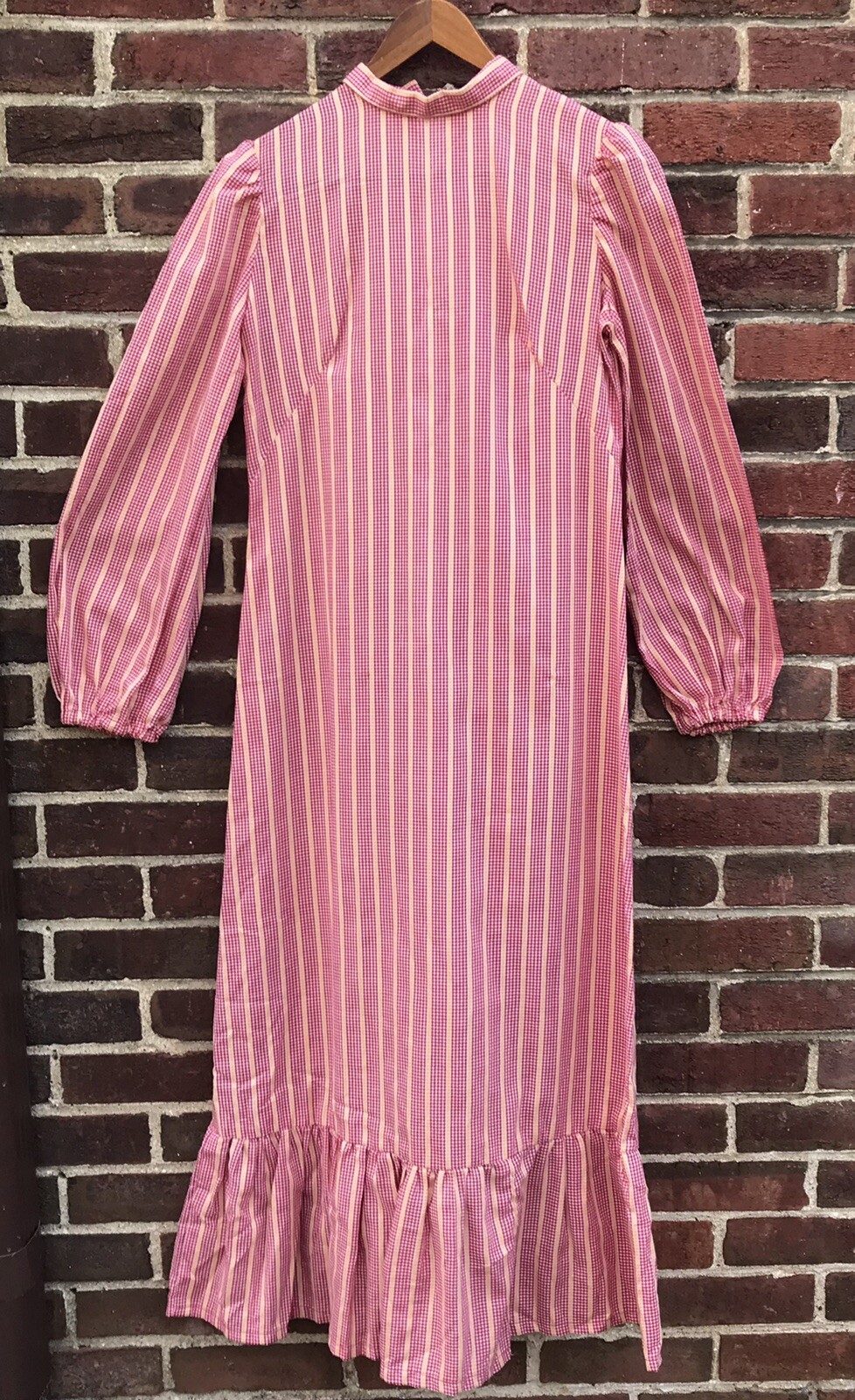 Vintage 70s Cottage Core Prairie Style Maxi Dress Long Size 0 / 2 XS Handcrafted