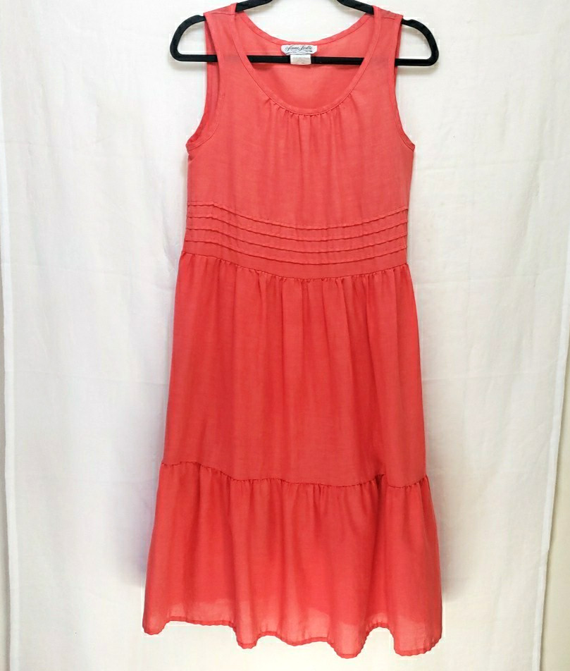 VTG Anne Leslie Tiered Dress Semi Sheer Spring Summer USA Size Small