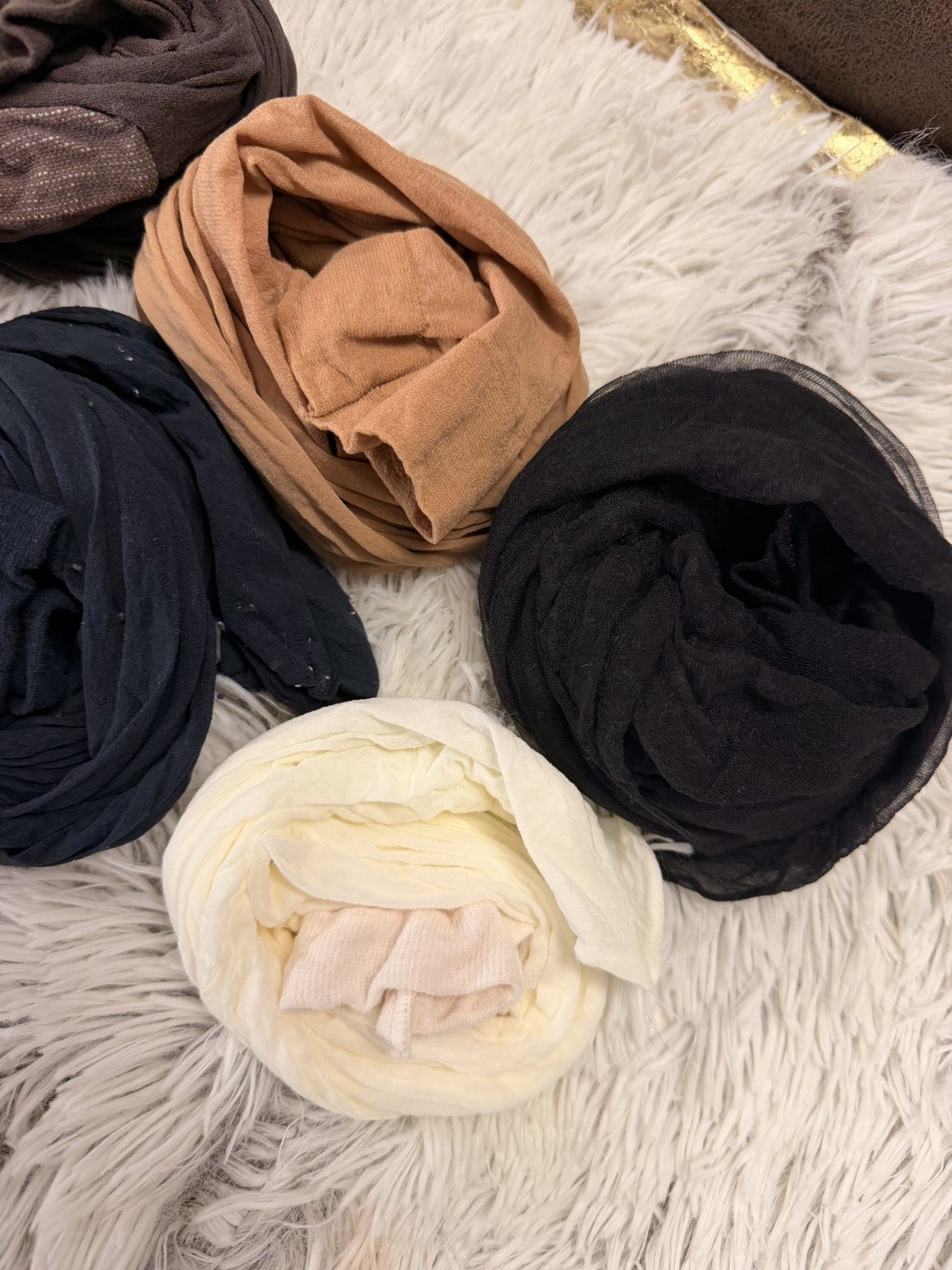 LOT PANTYHOSE Vintage 6 Pair Nude Flesh Blue Blck White Hosiery Craft Wear Used