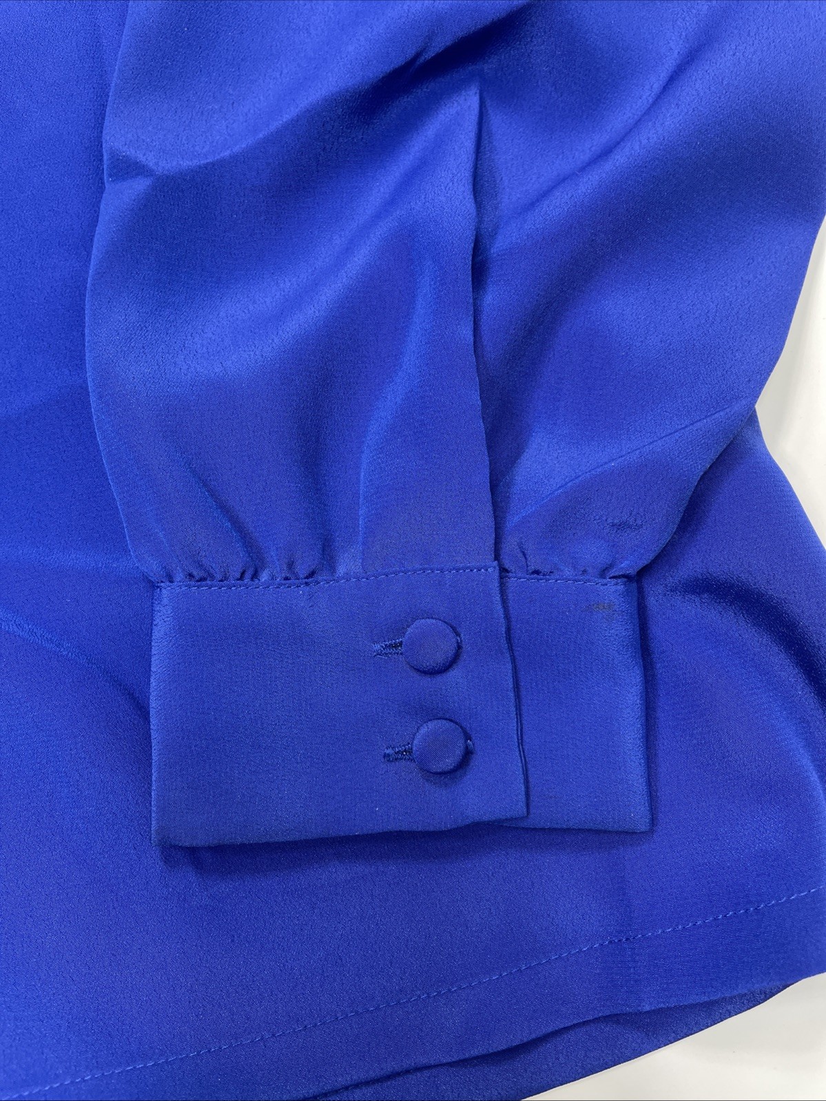 VTG Pendleton Women’s Polyester Button Down Blue Blouse Shoulder Pads Size 16